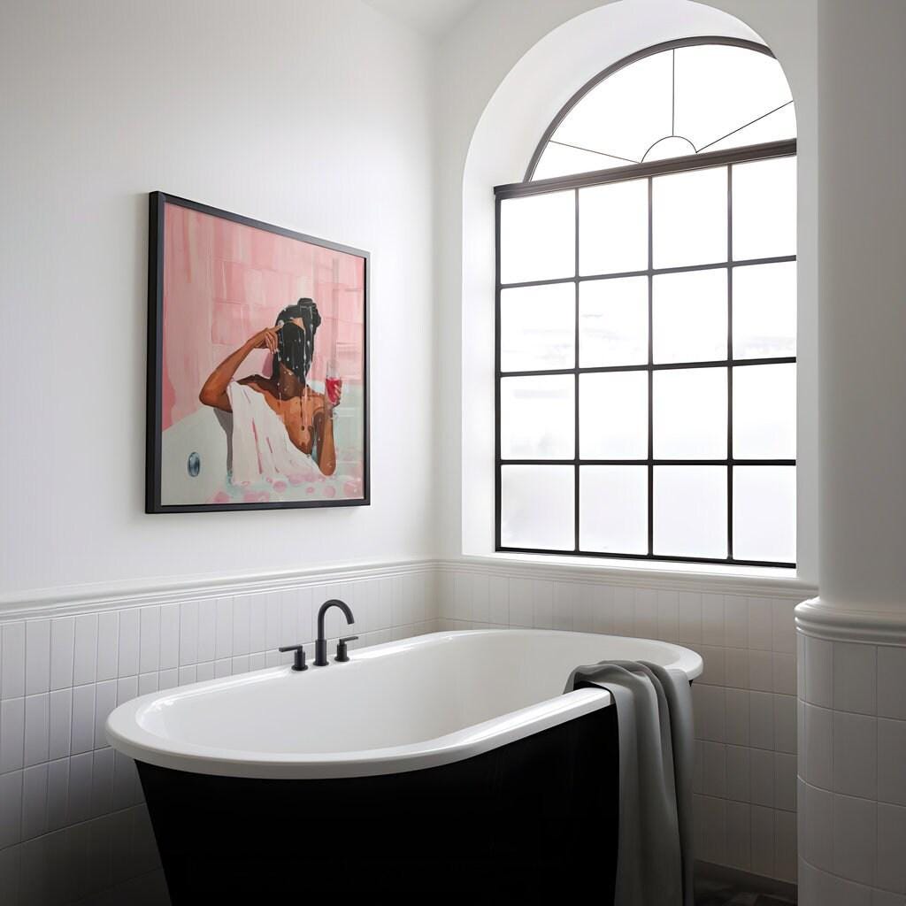 Velvet & Vino: A Moment of Introspective Solitude | Moody Figurative Art for Your Personal Retreat