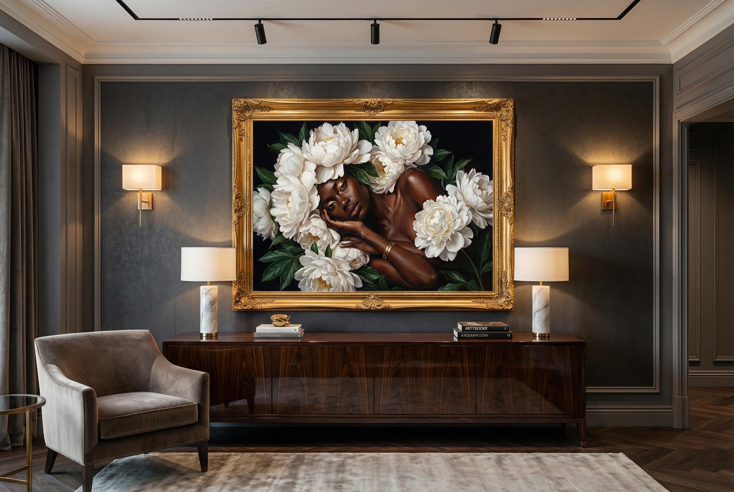 Art Print: Women and Flowers - Vibrant Home Wall Decor
