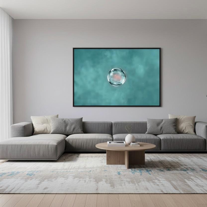 Pink Cloud Wall Art – Romantic Feminine Blush Sunset Print with Cotton Candy Clouds