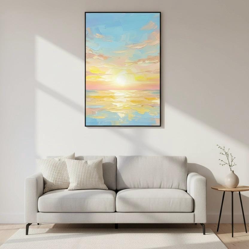 Sunset Sky Art Print - Vibrant Fiery Cloudscape for Modern Landscape Decor