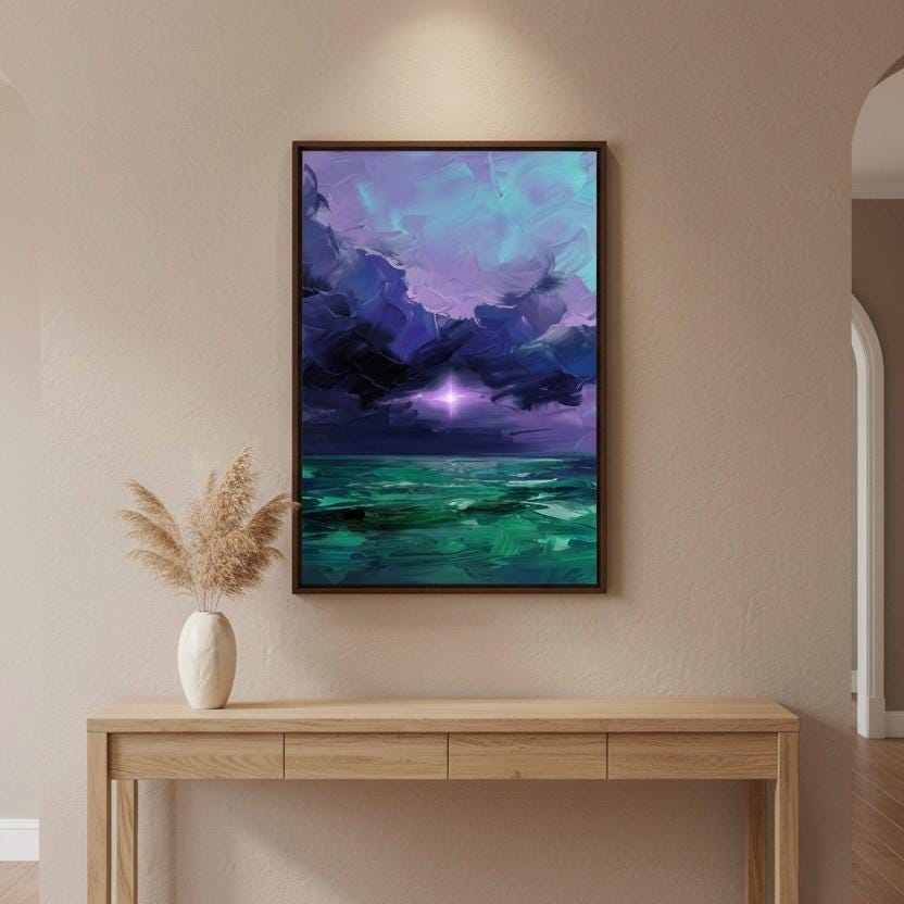 Sunset Sky Art Print - Vibrant Wall Decor With Dramatic Cloudscape Landscape