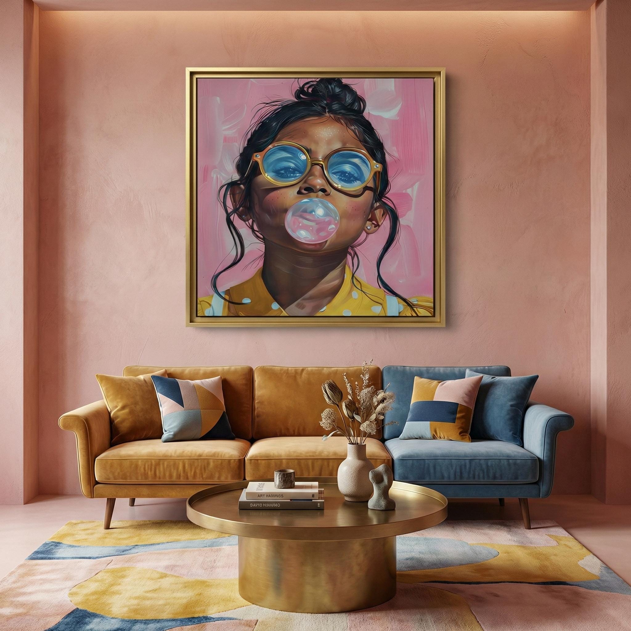 Latina Girl Canvas Print: Vibrant Portrait Art (Multiple Sizes)