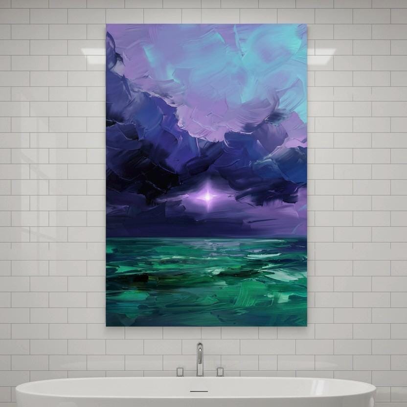 Sunset Sky Art Print - Vibrant Wall Decor With Dramatic Cloudscape Landscape