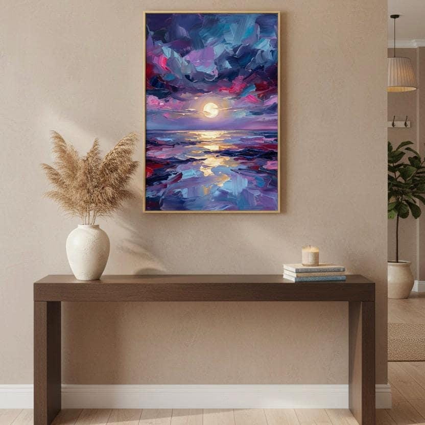 Sunset Sky Art Print – Vibrant Landscape Decor With Dramatic Cloudscape