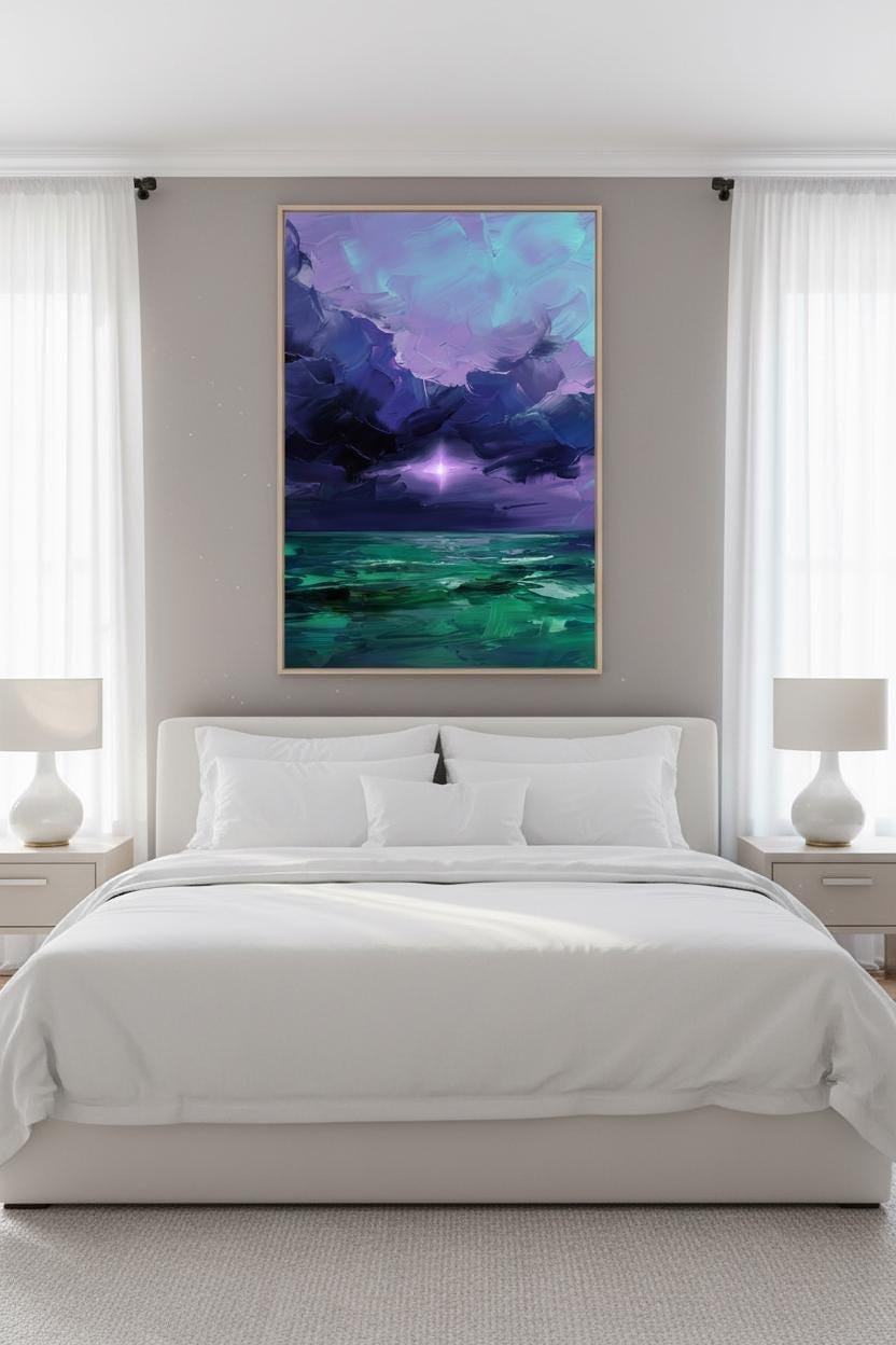 Sunset Sky Art Print - Vibrant Wall Decor With Dramatic Cloudscape Landscape