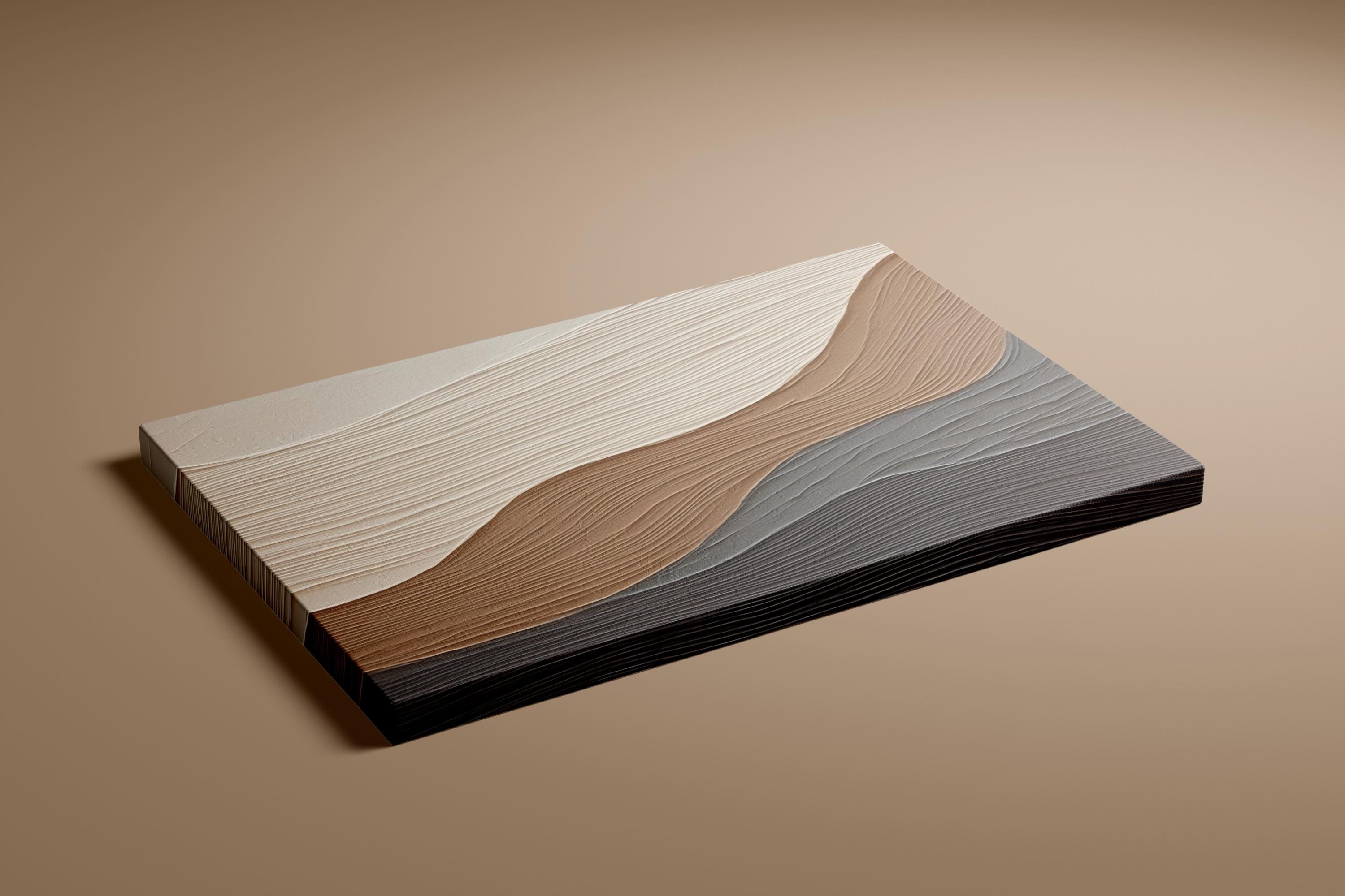 Earthen Waves: Minimalist Ocean Art Print | Framed Earth-Tone Wall Decor