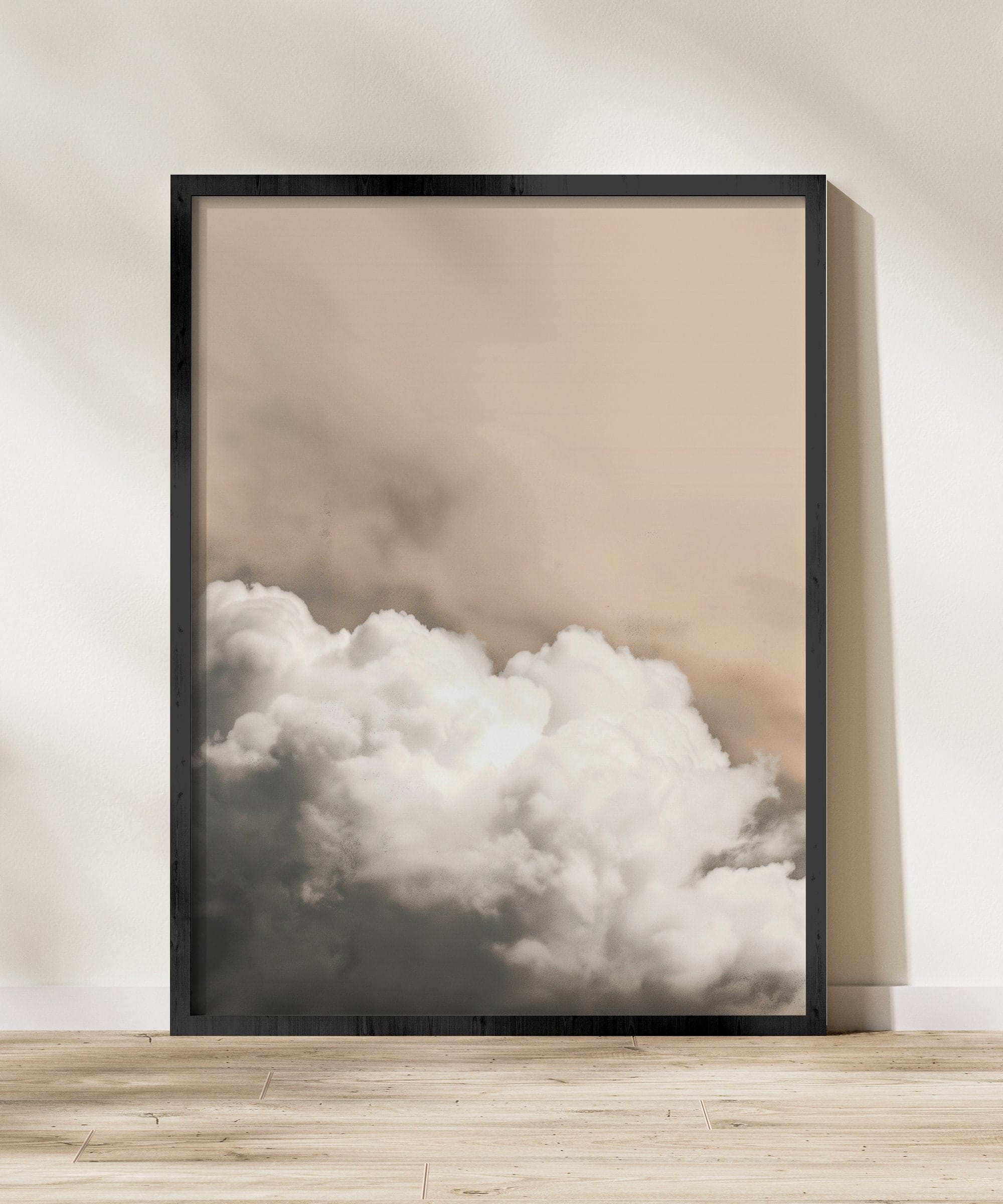 Minimalist Wall Art: Beige Clouds Abstract - Soft, Serene Decor