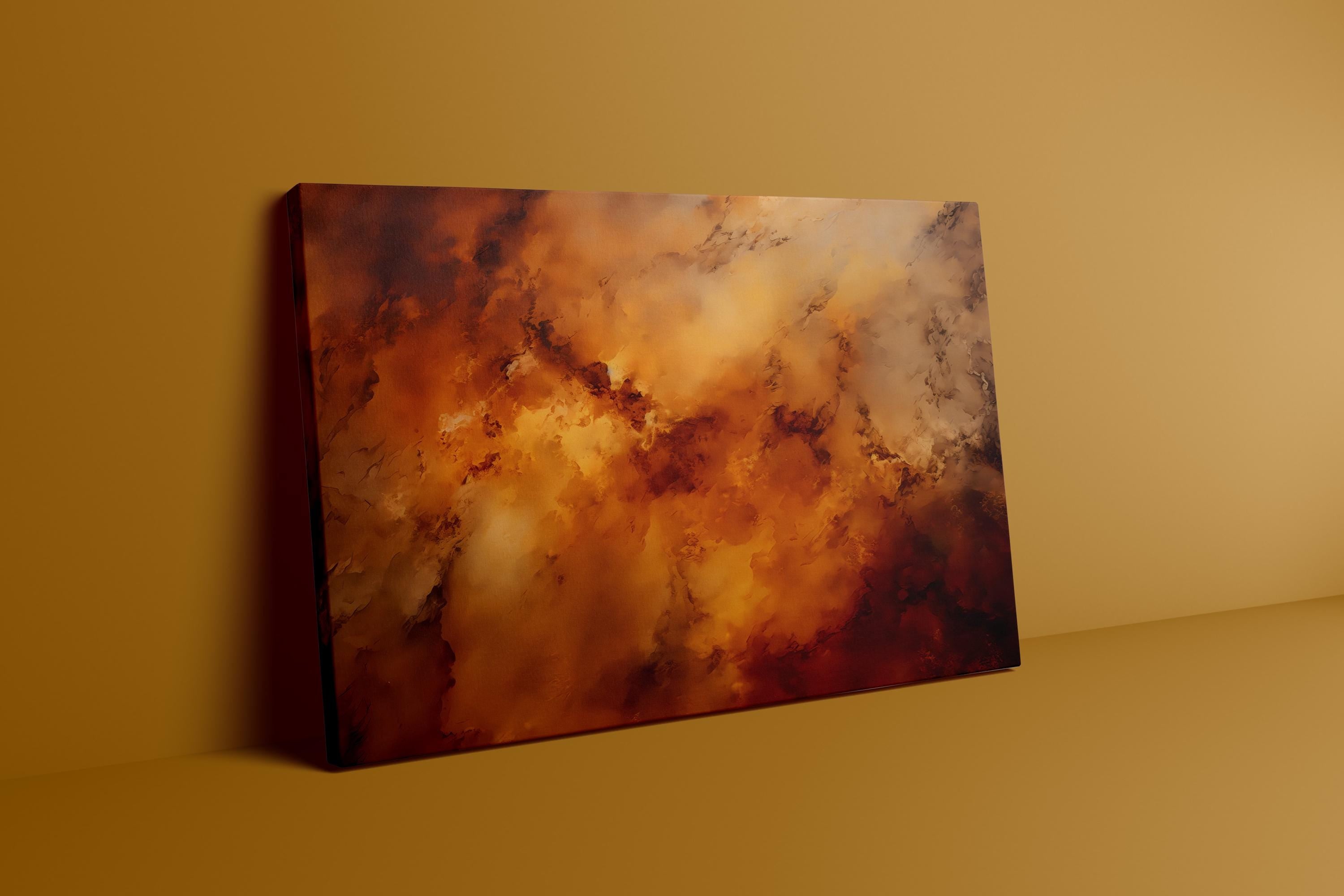 Earthen Harmony: Abstract Earth-Tone Art Print | Grounding & Serene Framed Wall Decor