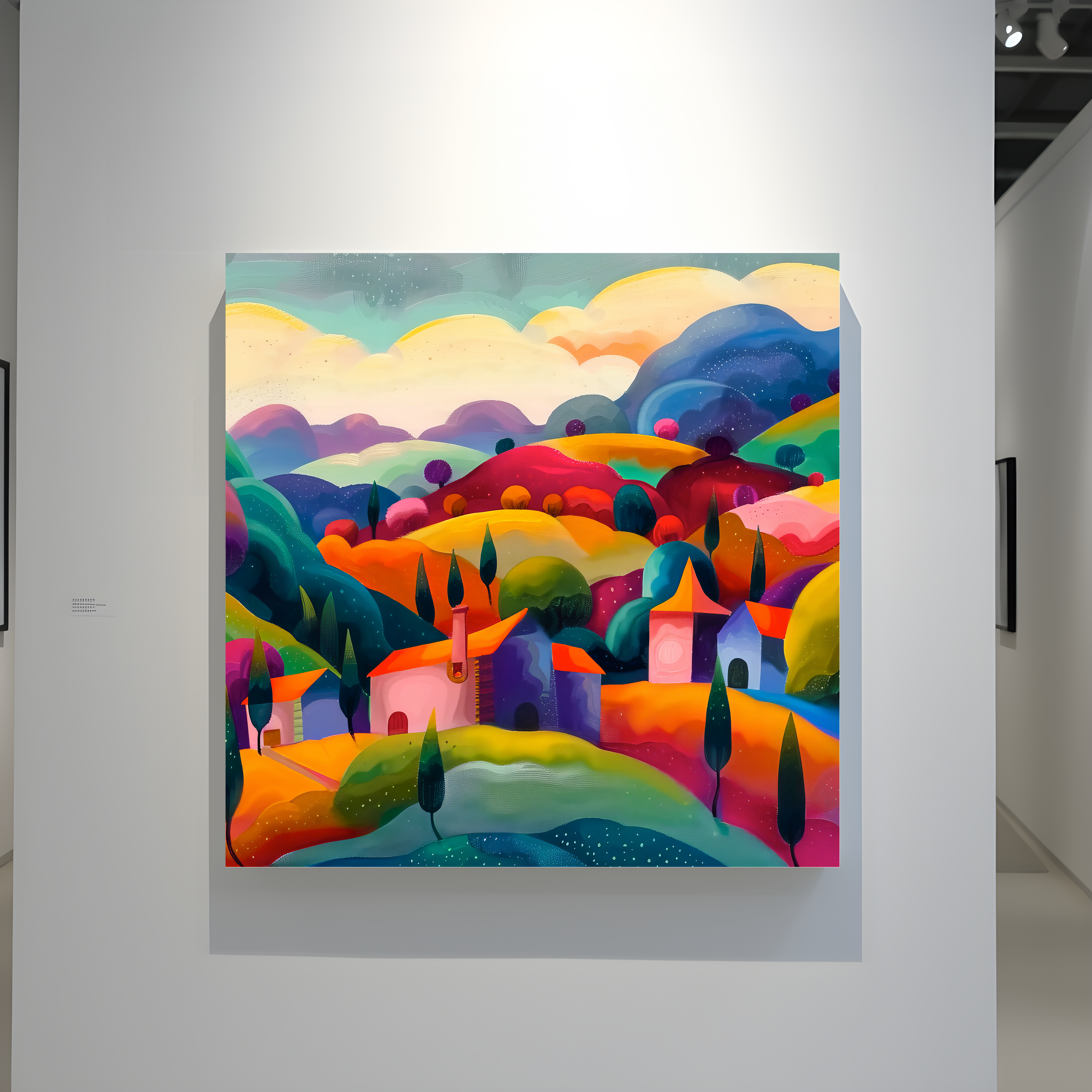The Storybook Village: Whimsical & Colorful Fantasy Art | Enchanting & Cheerful Wall Decor