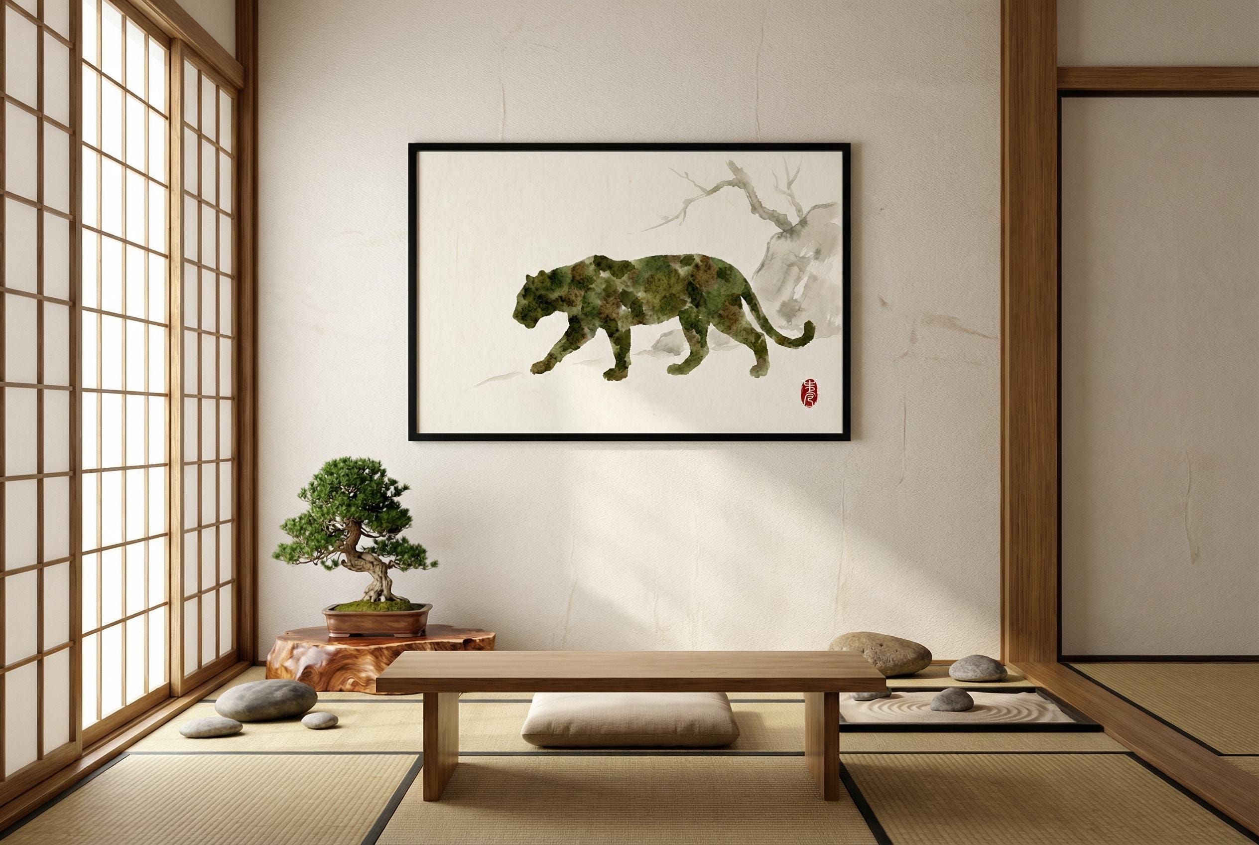 Wall Art Print: Elegant Botanical Design - Framed or Canvas