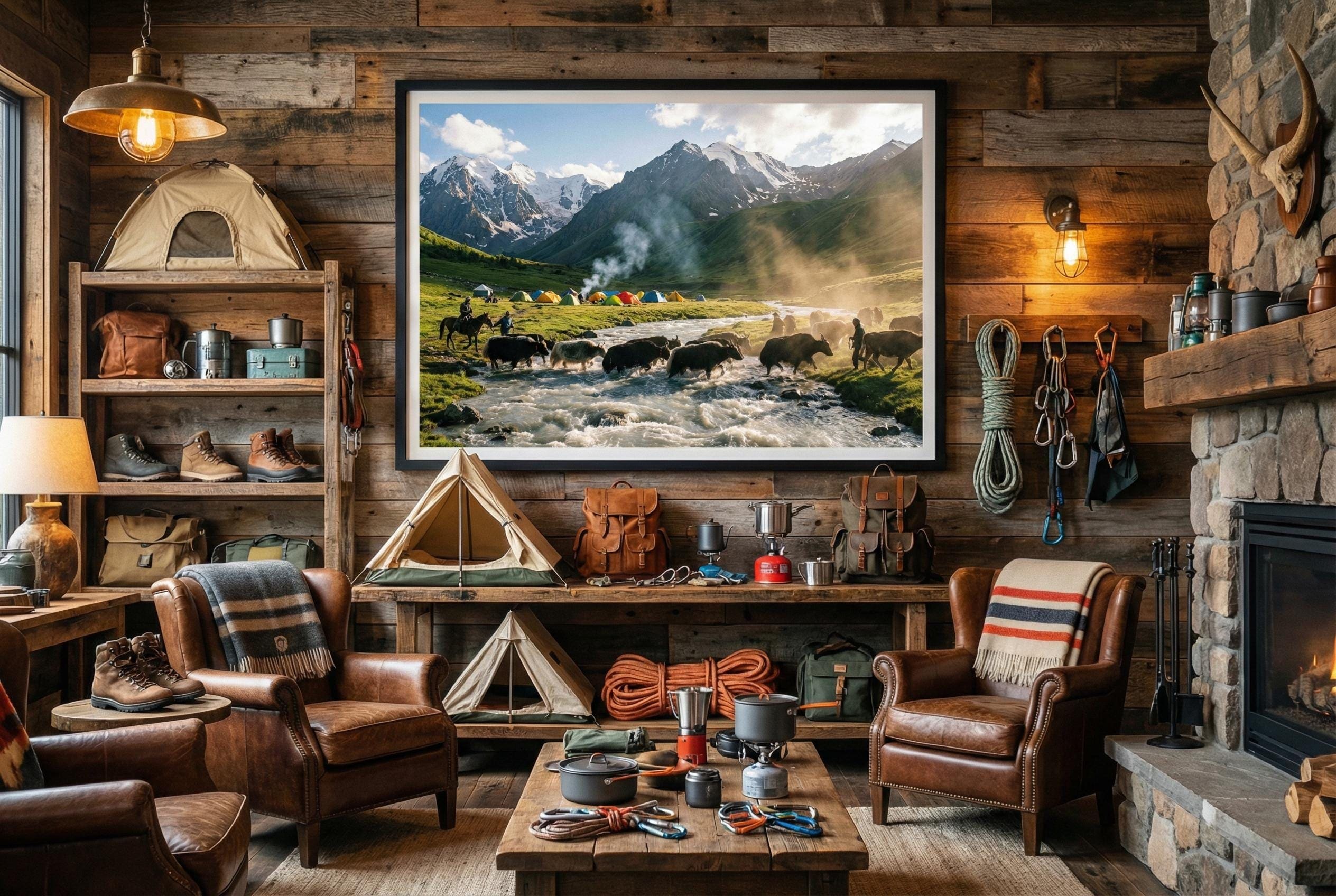Nature Wall Art Print: Green Mountain Landscape - Canvas or Framed
