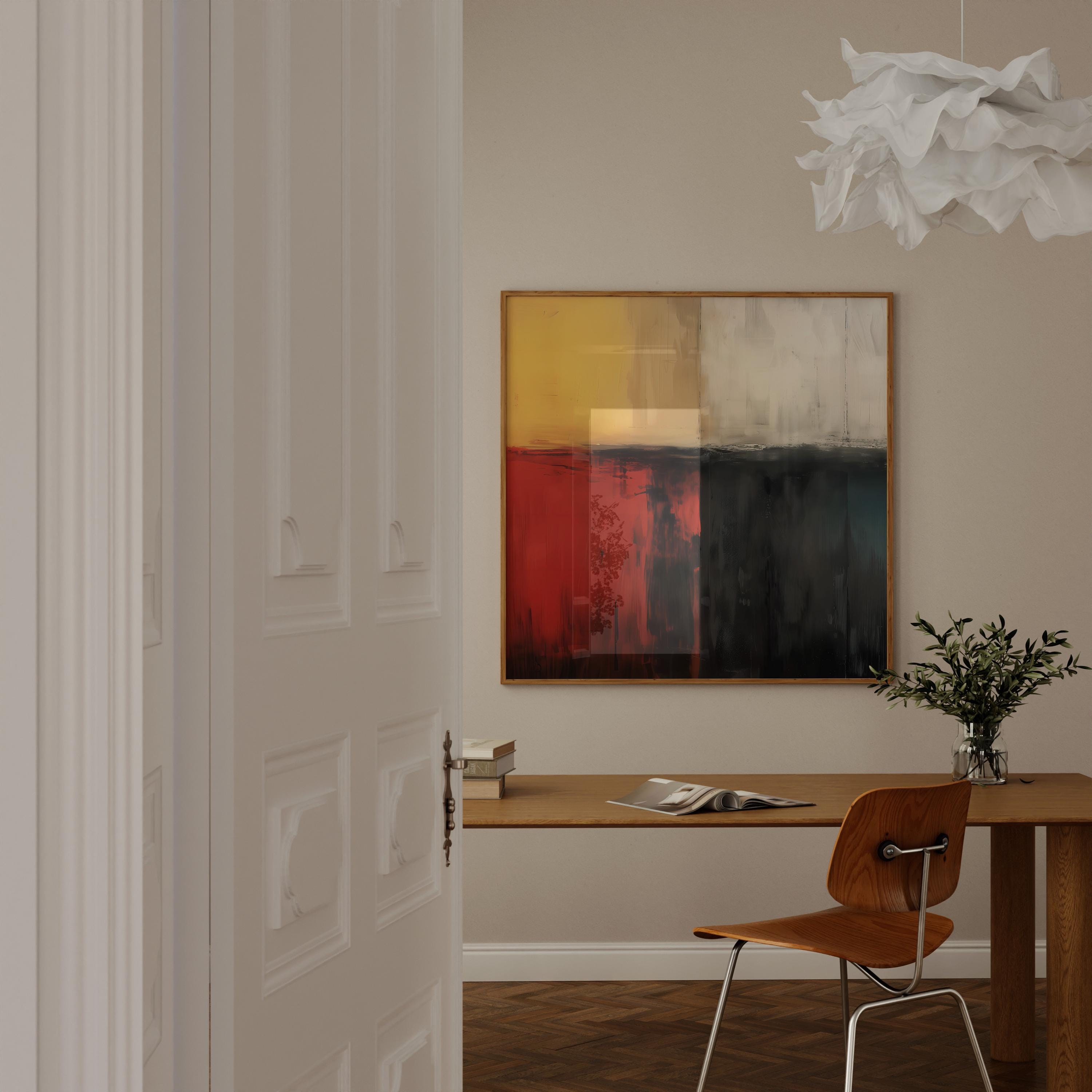Abstract Elegance: Minimalist Wood Sign Art | Modern Geometric & Organic Wall Decor