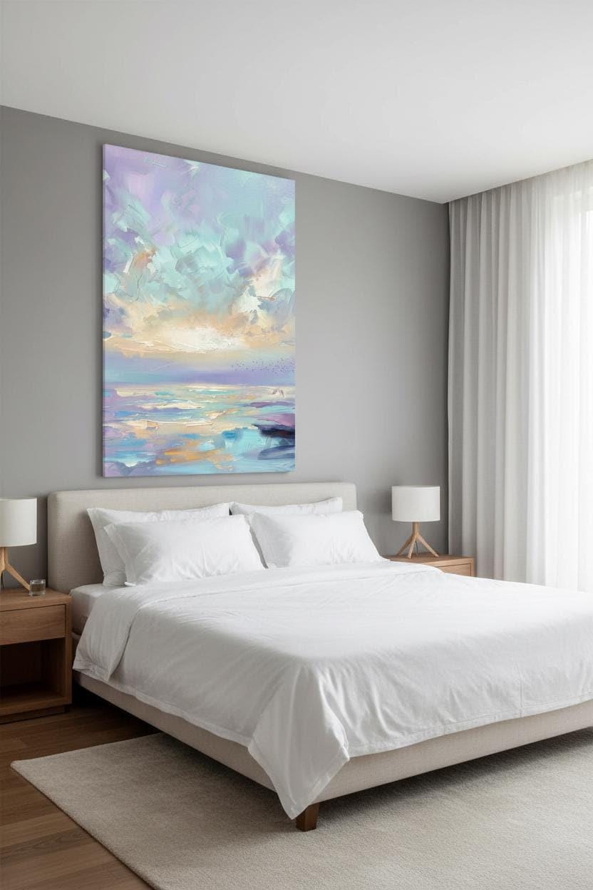 Sunset Sky Art Print - Vibrant Landscape Decor | Fiery Cloudscape Wall Art
