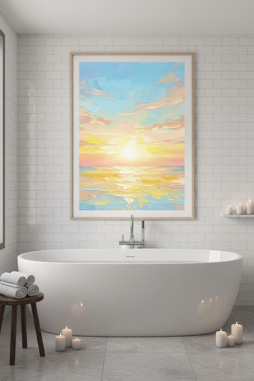 Sunset Sky Art Print - Vibrant Fiery Cloudscape for Modern Landscape Decor