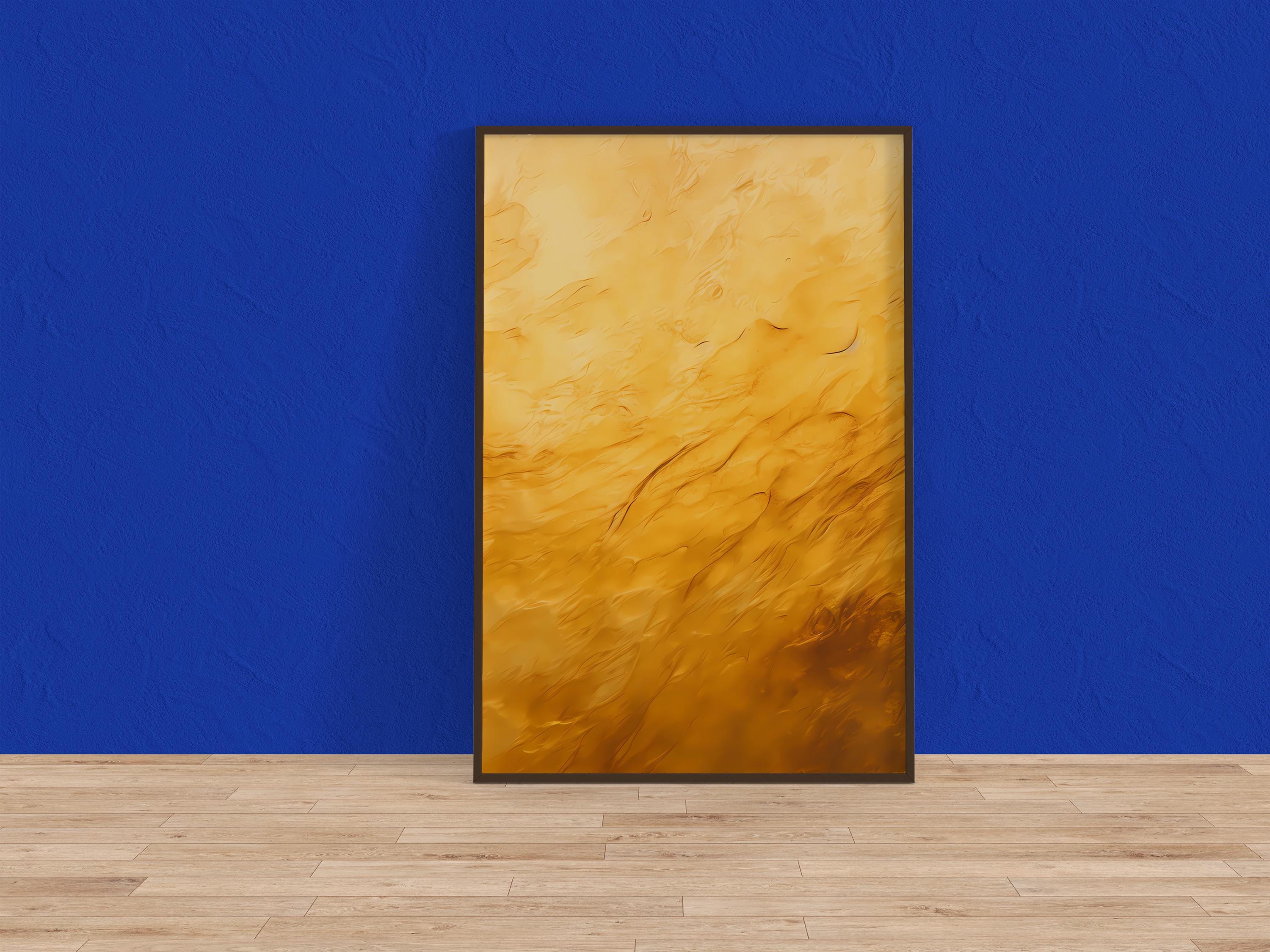 Golden Light Abstract: Ethereal Yellow & Gold Art Print | Modern & Luminous Wall Decor