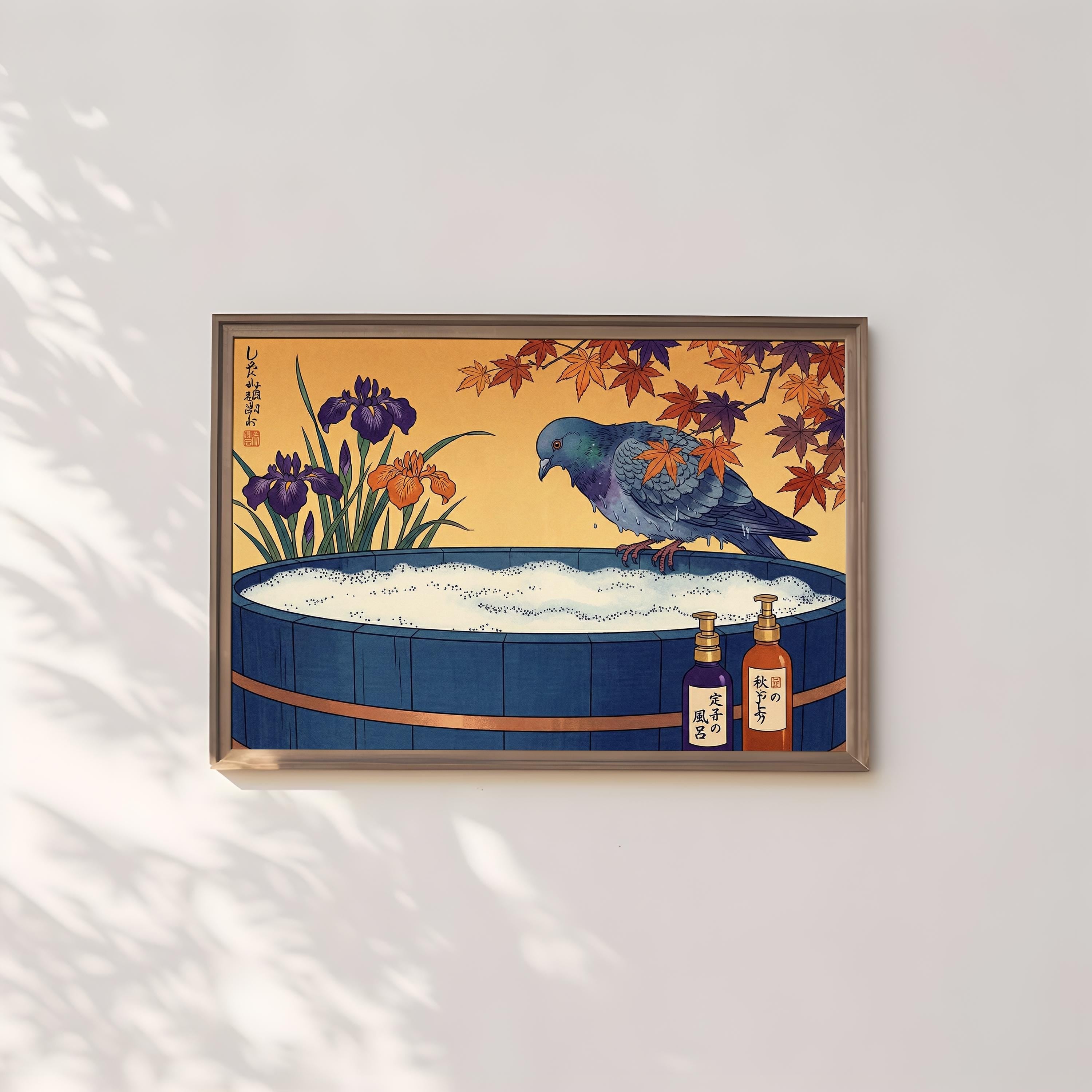 Food Wall Art: Hot Dog and Wine - Humorous Kitchen Decor