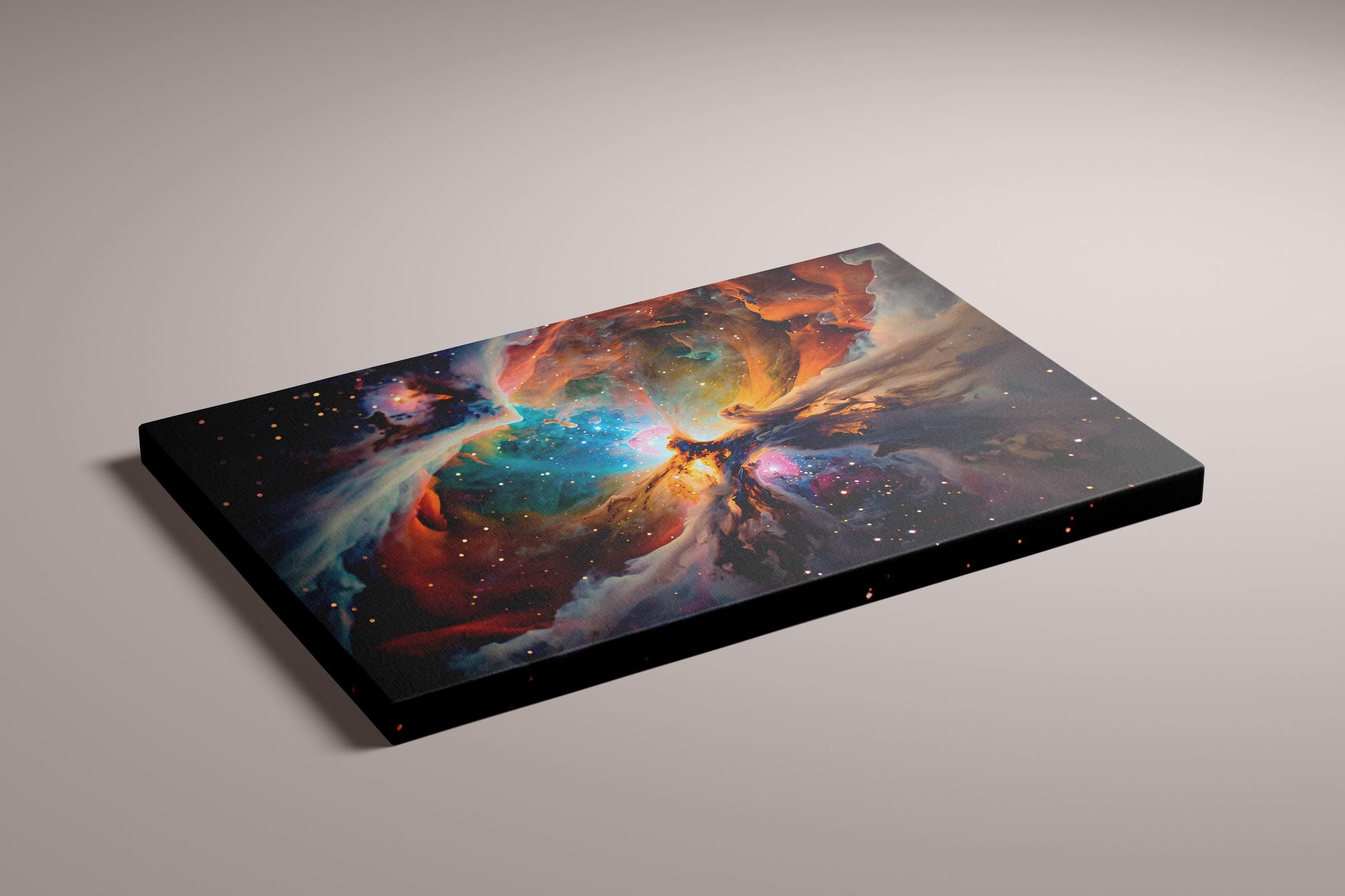 Cosmic Nebula Canvas Art: Vibrant & Ethereal Space Landscape | Modern Wall Decor
