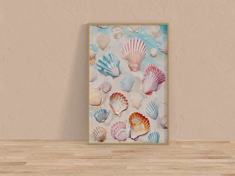 Coastal Cowgirl Art – Maximalist Beach Wall Decor | Vibrant Seaside Print