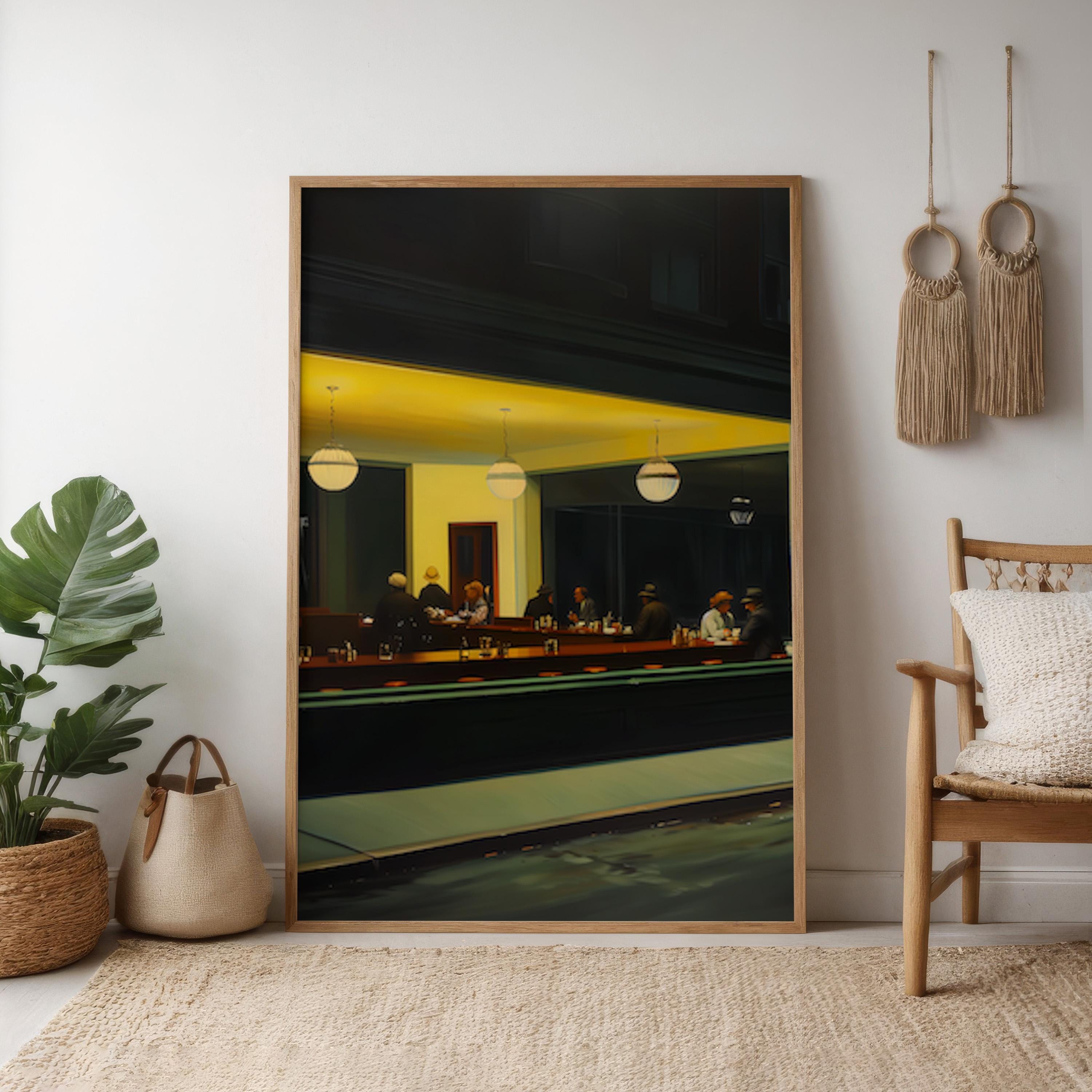 The Alibi: Nighthawks 1942 Inspired Art | Moody, Cinematic & Vintage Americana Decor