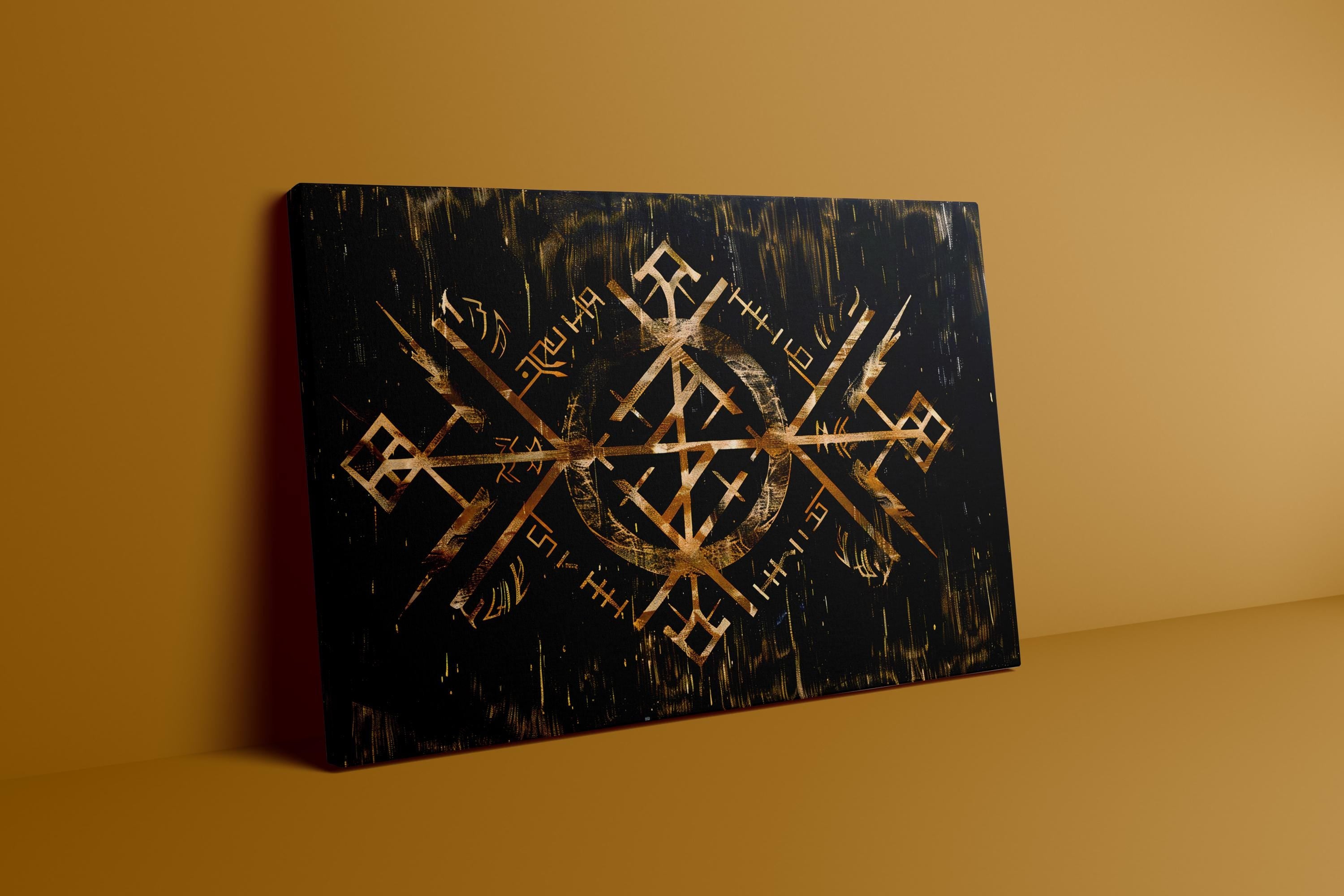 The Golden Sigil: Mystical Esoteric Symbol Art | Dark Academia & Occult Wall Decor
