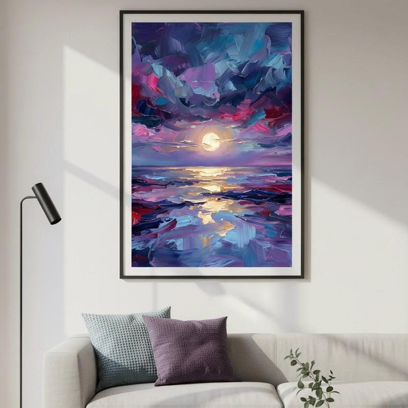 Sunset Sky Art Print – Vibrant Landscape Decor With Dramatic Cloudscape