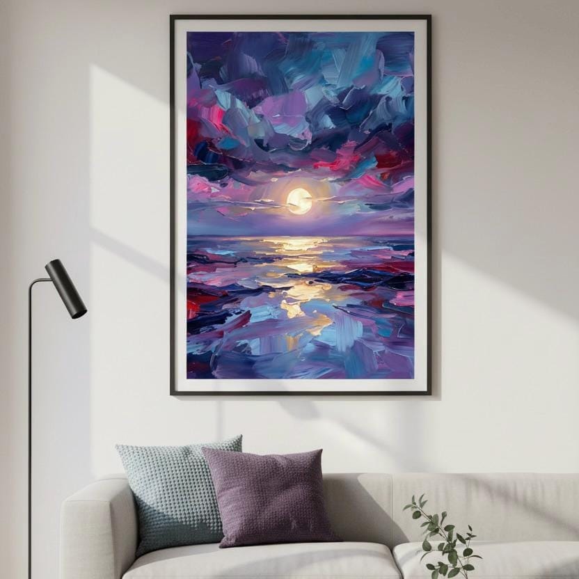 Sunset Sky Art Print – Vibrant Landscape Decor With Dramatic Cloudscape