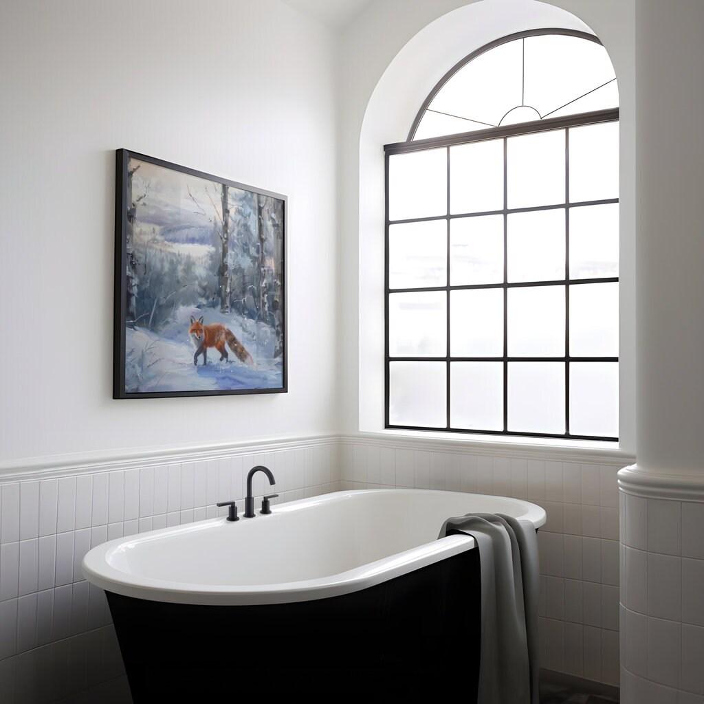 Winter Fox in Snowy Forest: Serene & Enchanting Wildlife Canvas Art | Red Fox Wall Decor