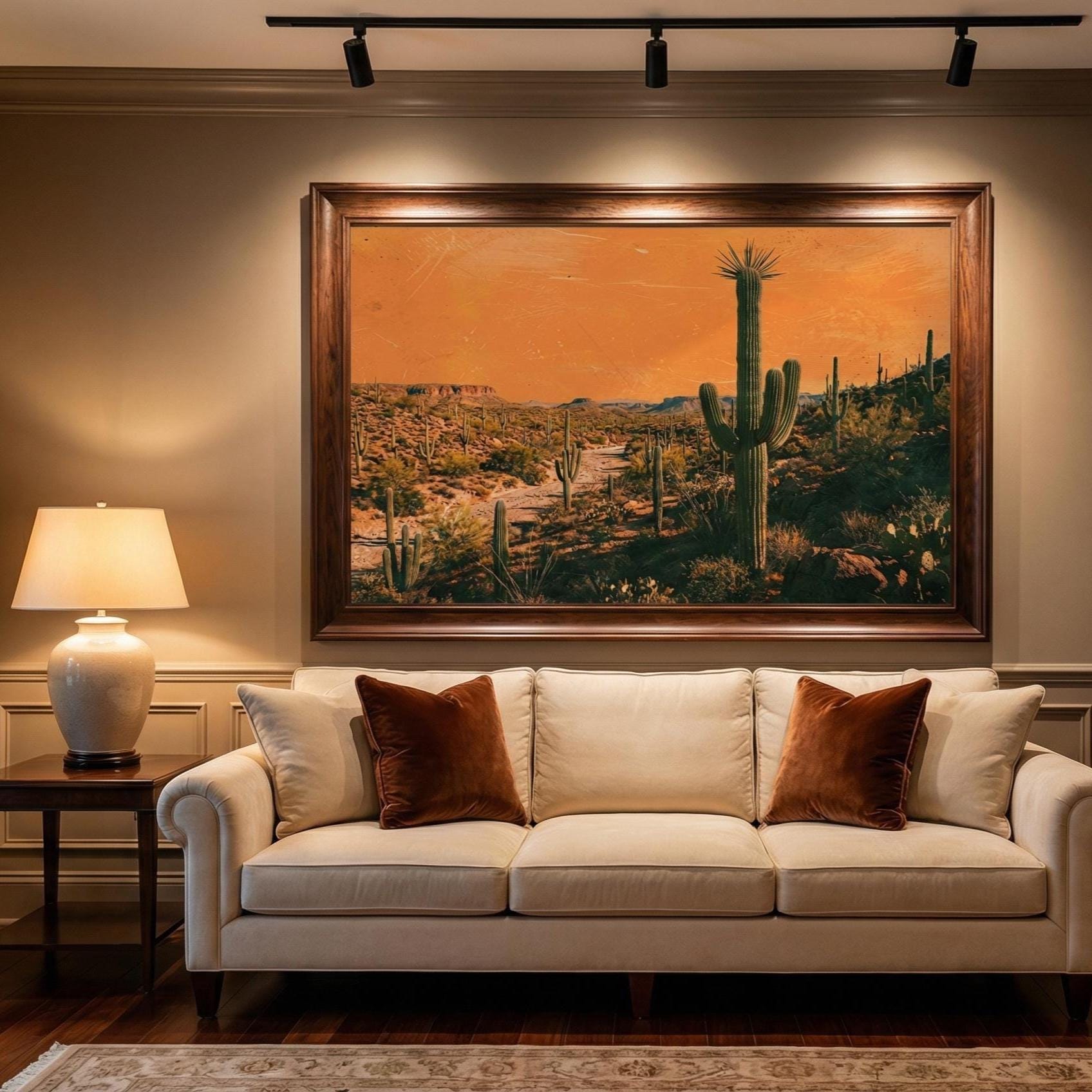 Desert Cactus Wall Art Print: Matte or Canvas, Framed Options