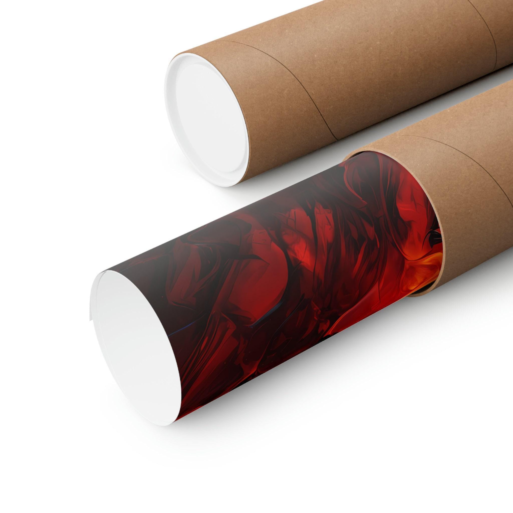 Modern Farmhouse Wall Art, Abstract Flame Canvas (Red Tones)