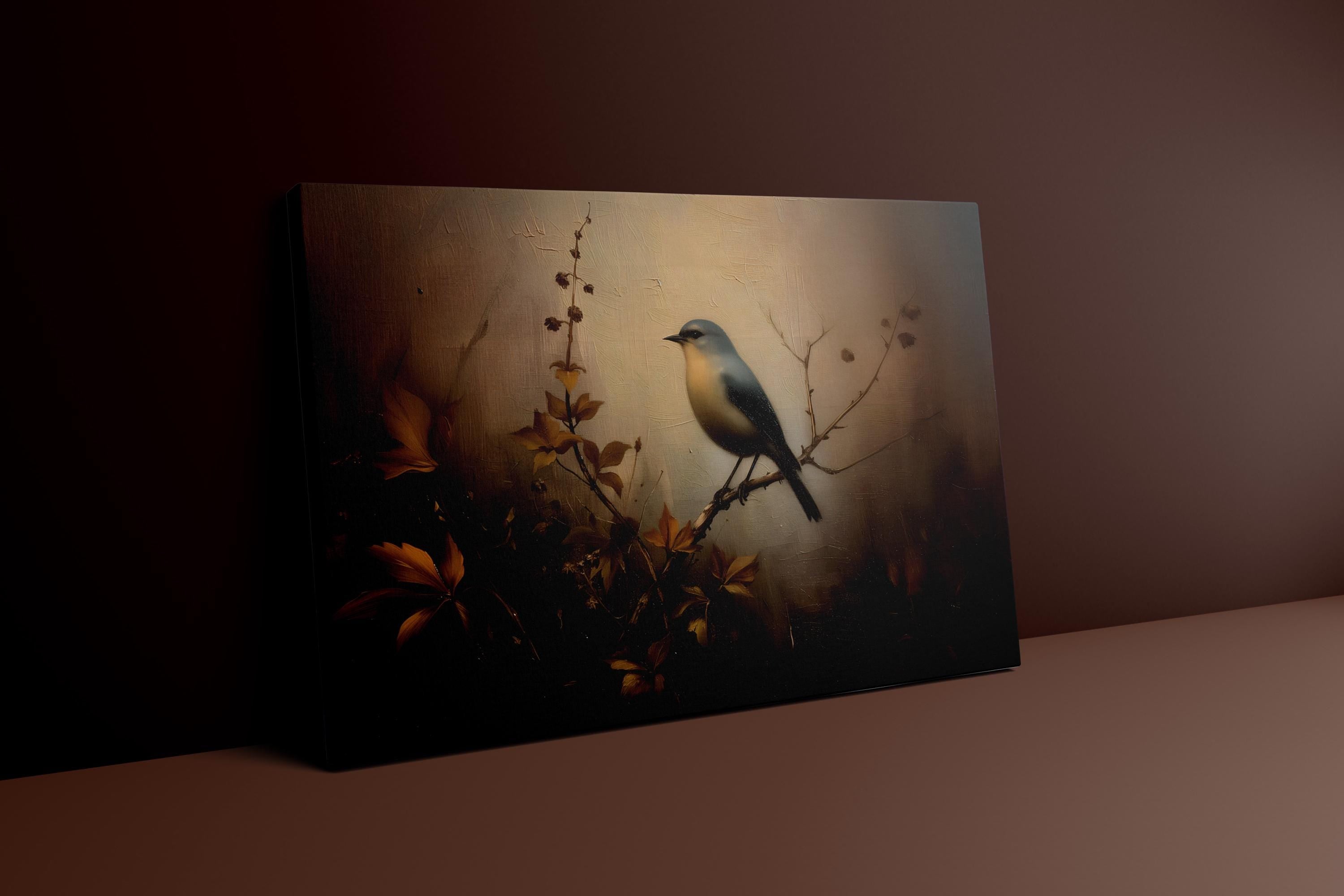 Elegant Nostalgia: Vintage Bird Art Print | Dark Academia & Rustic Nursery Wall Decor