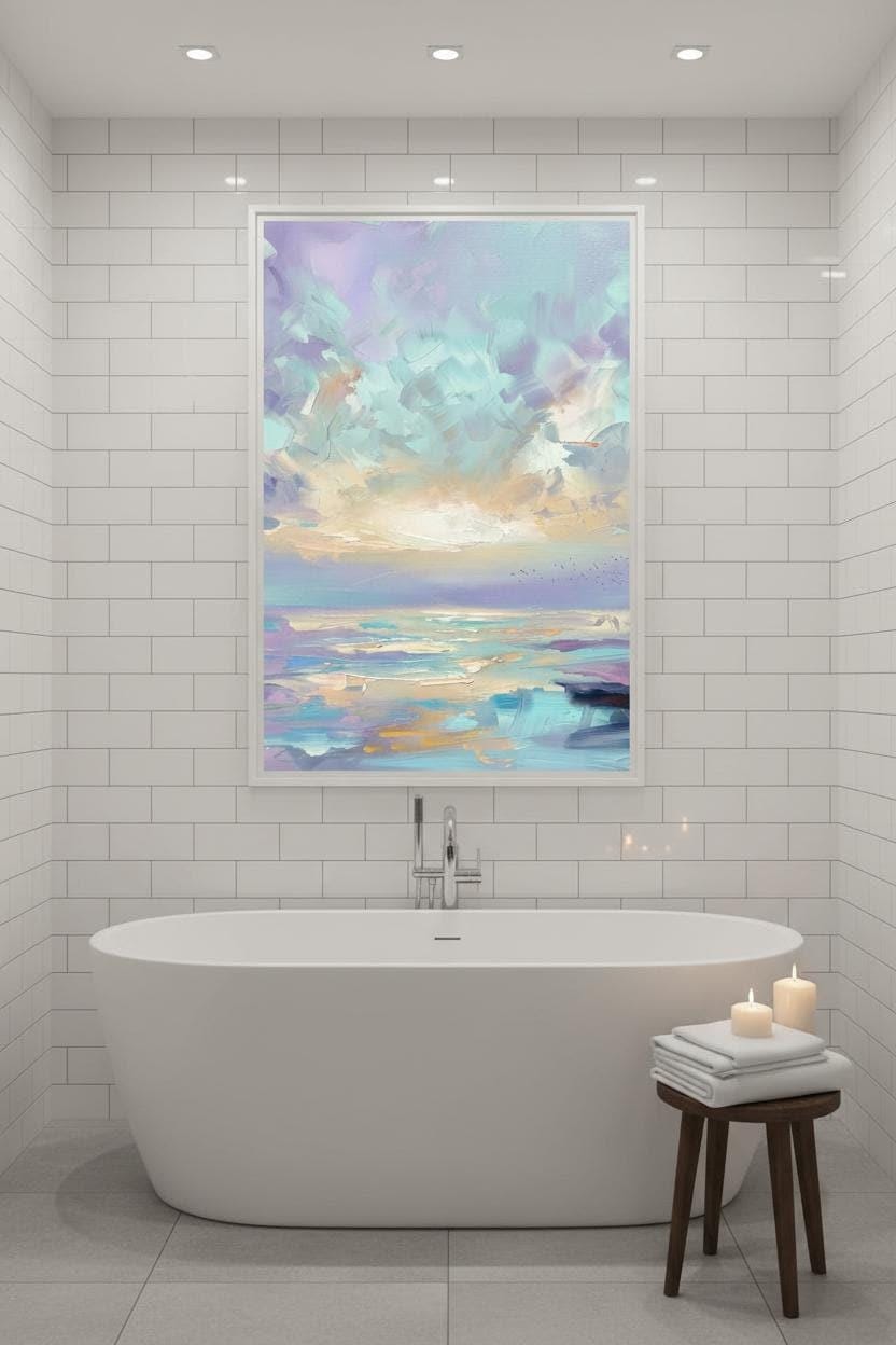 Sunset Sky Art Print - Vibrant Landscape Decor | Fiery Cloudscape Wall Art