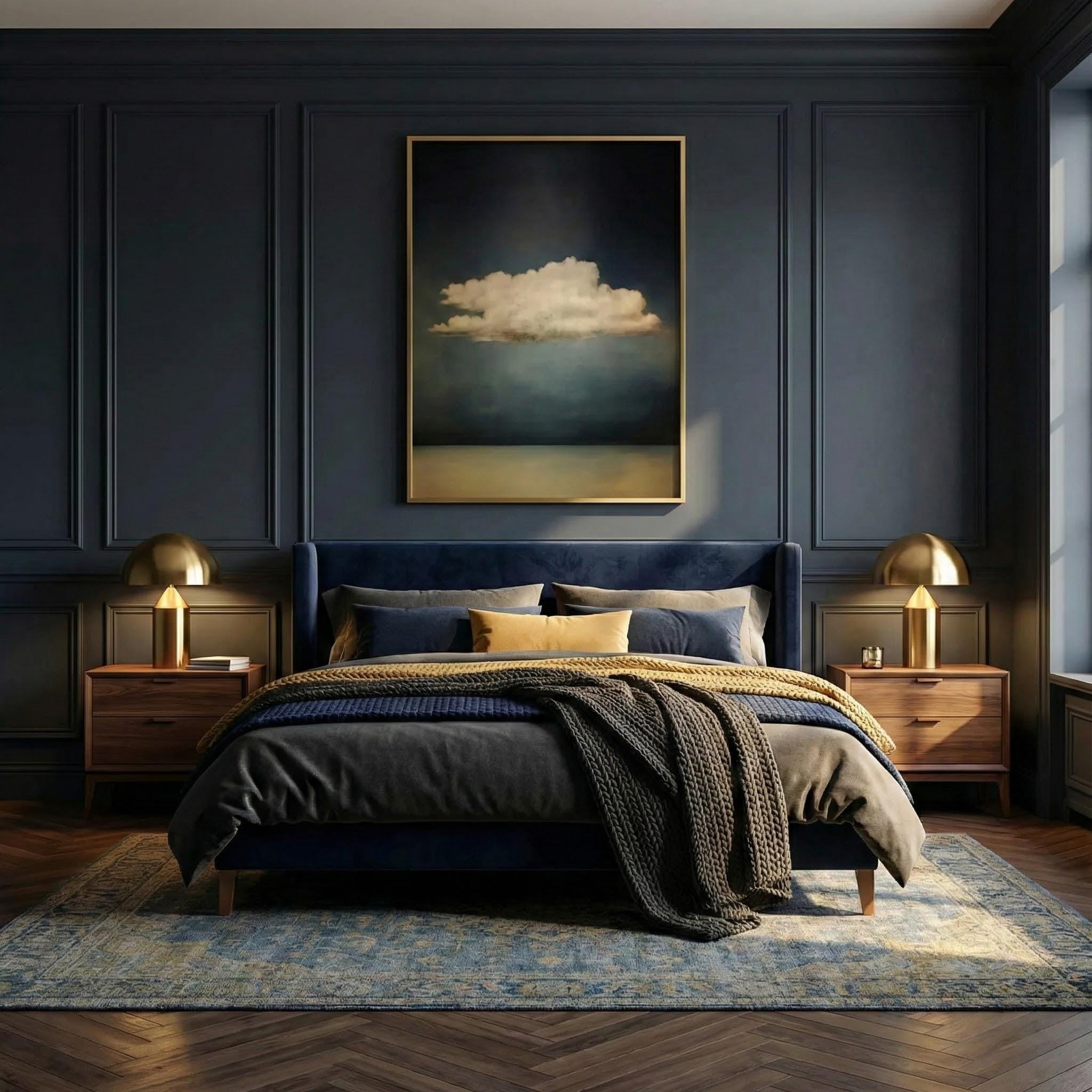 Moody Cloud Wall Art: Vintage Minimalist Sky Print