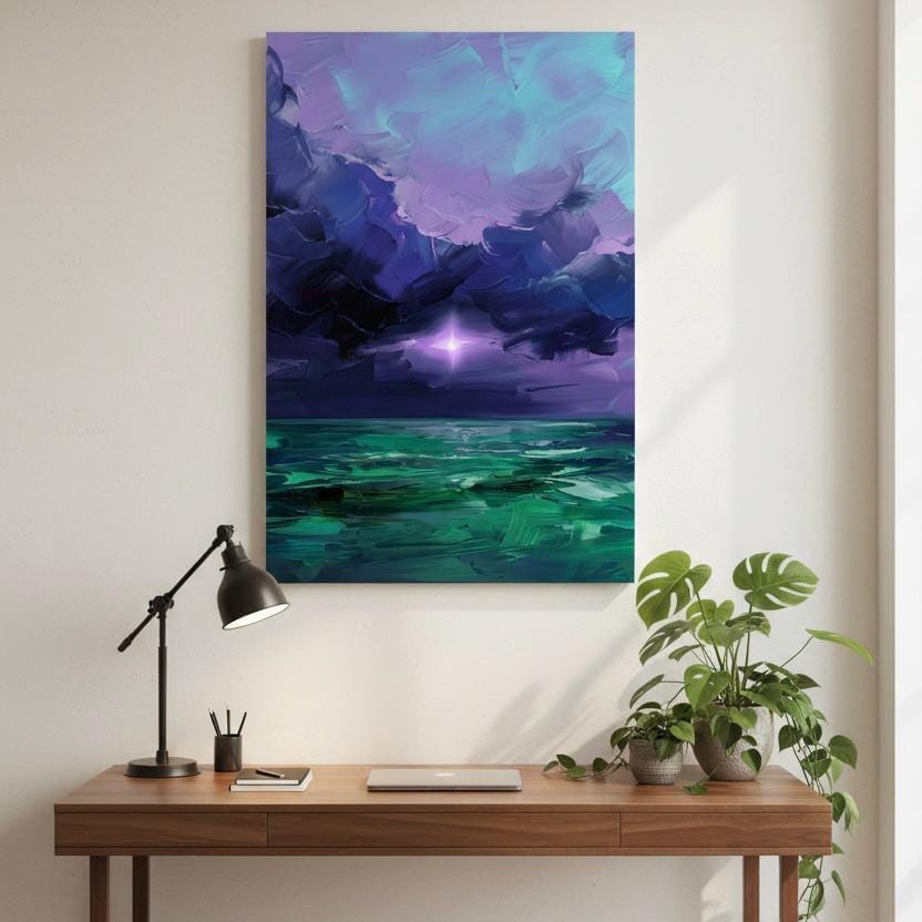 Sunset Sky Art Print - Vibrant Wall Decor With Dramatic Cloudscape Landscape