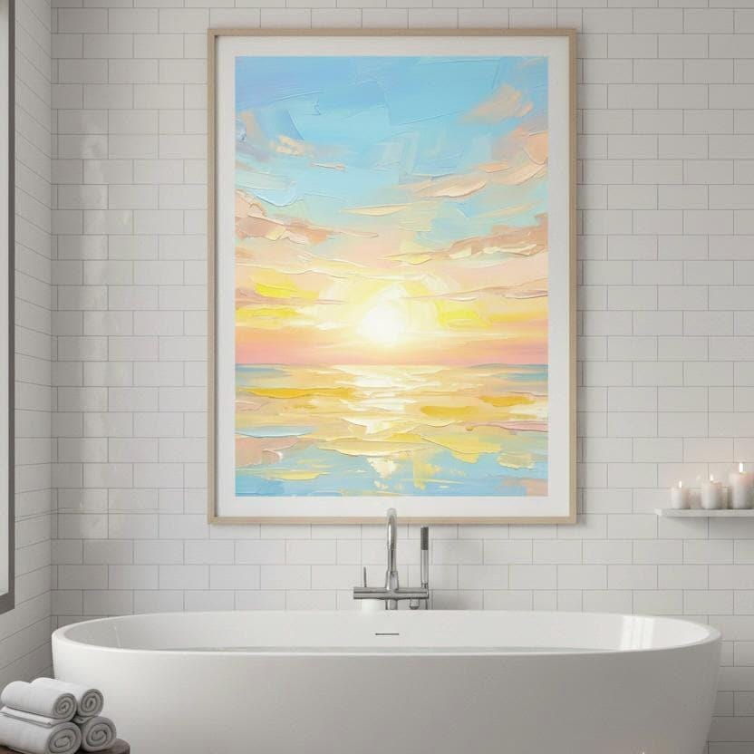 Sunset Sky Art Print - Vibrant Fiery Cloudscape for Modern Landscape Decor