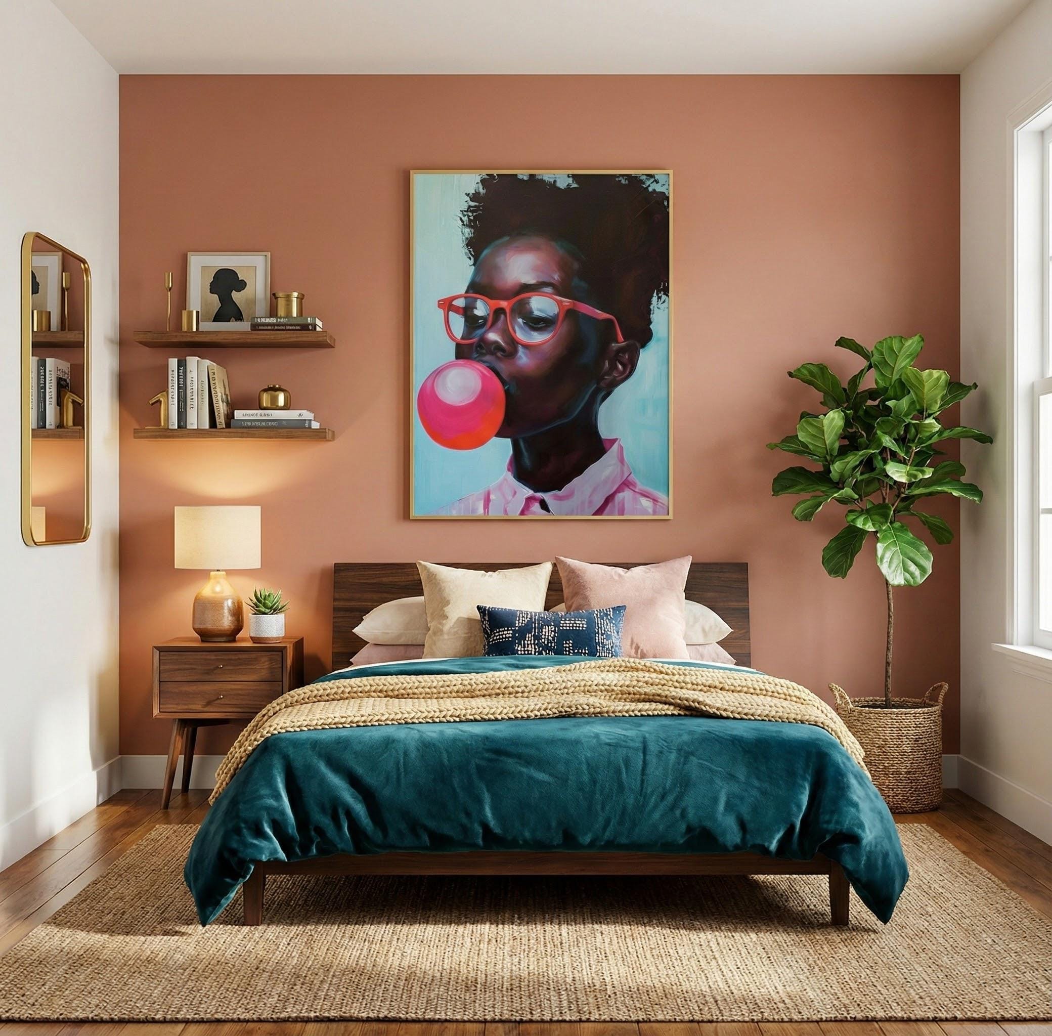 Bold Identity Print: Confident Girl with Glasses (Canvas or Matte Paper)