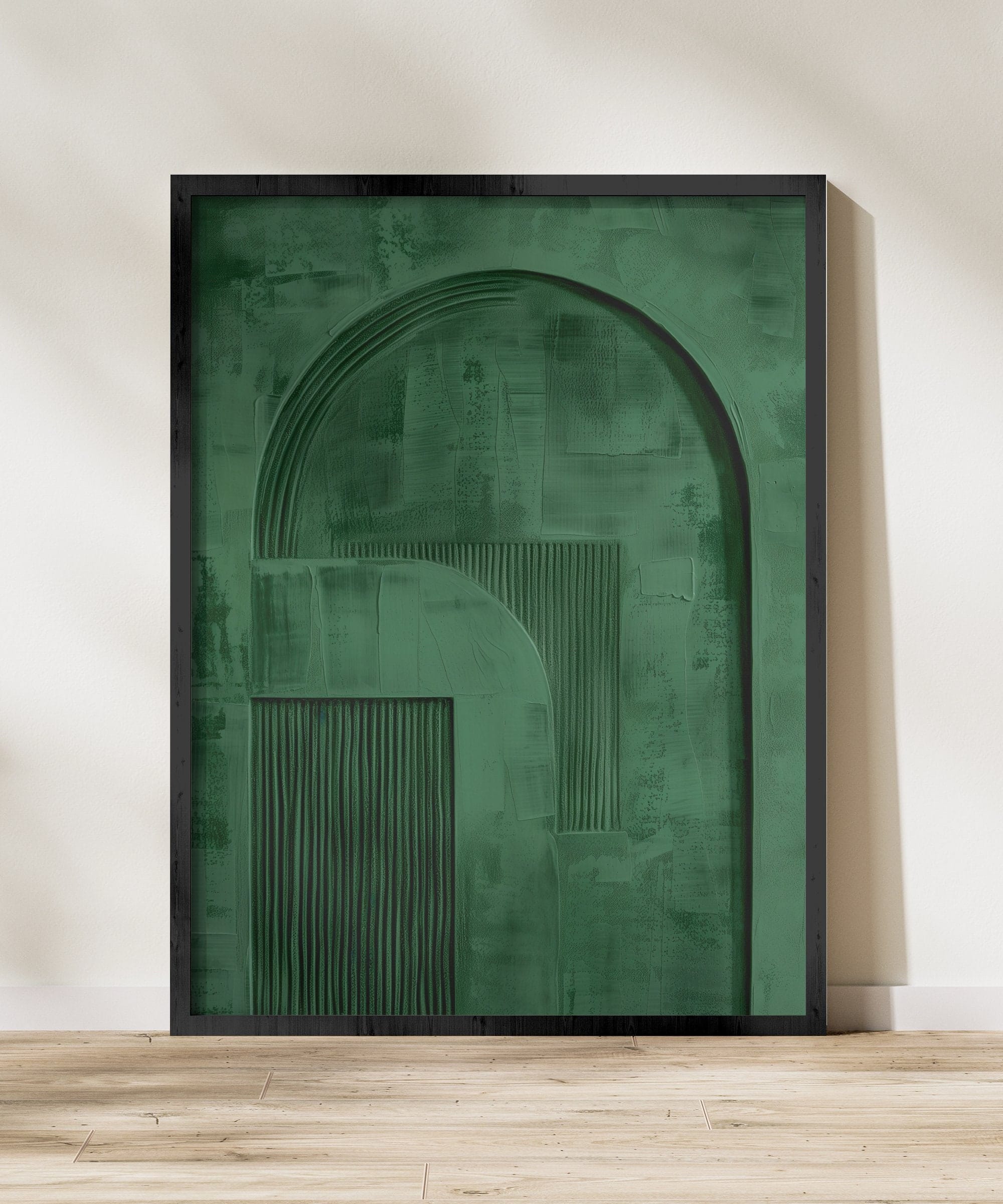 Green Abstract Canvas Print: Minimalist Arch Art - Modern Farmhouse
