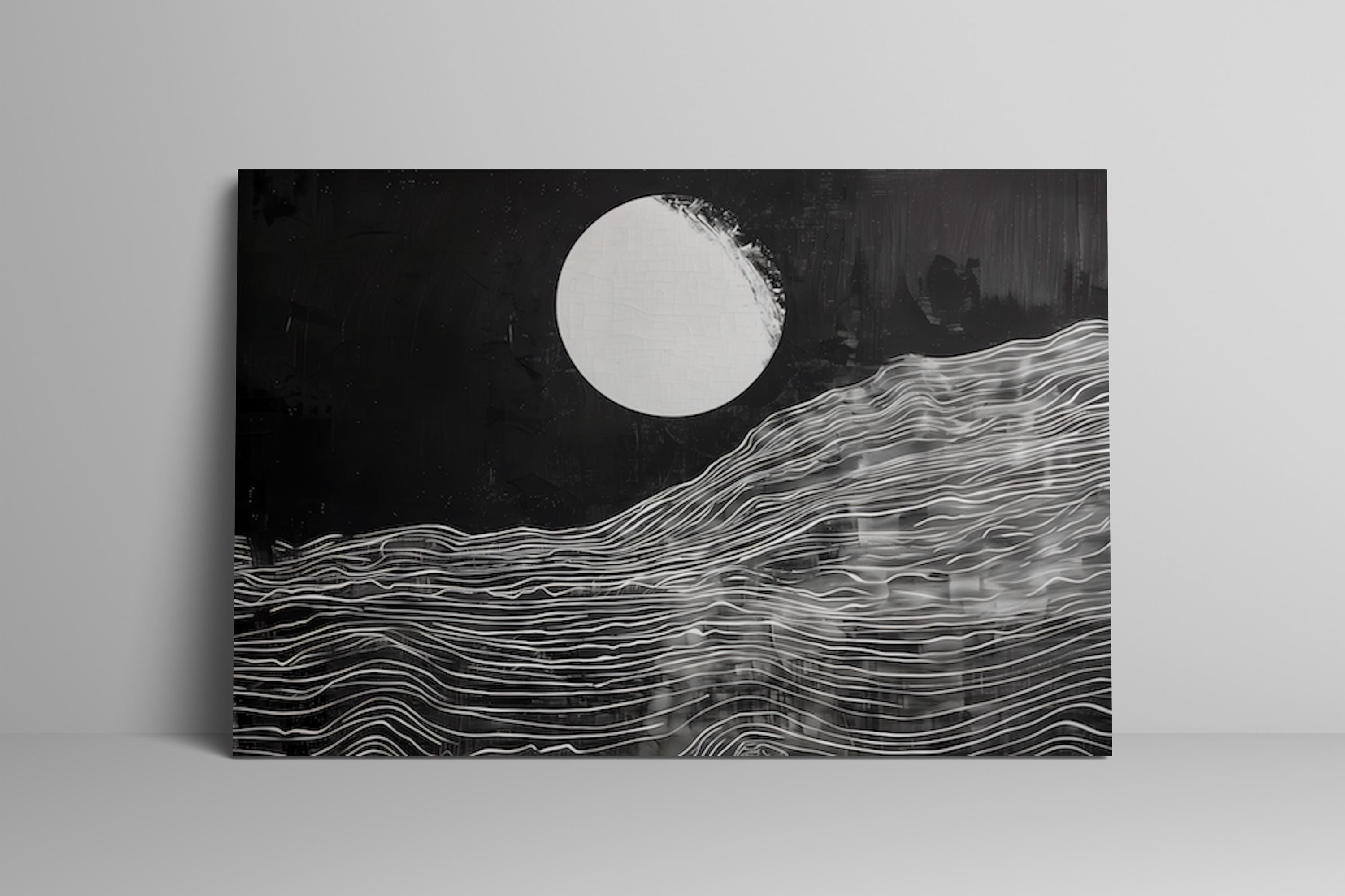 Celestial Balance: Abstract Sun and Moon Art Print | Modern Minimalist Boho Wall Decor