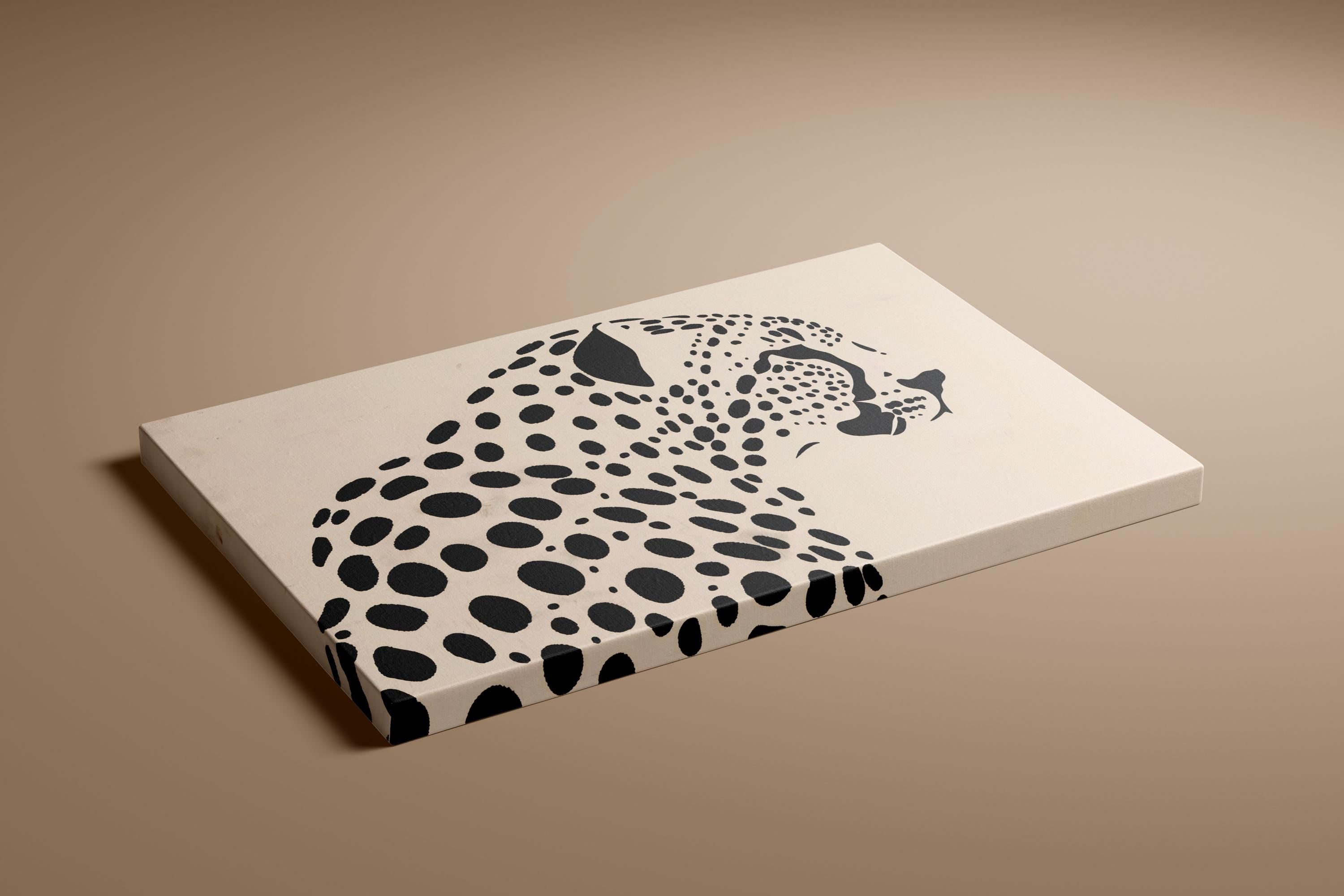 The Patterned Soul: Minimalist Black & White Leopard Art | Modern & Graphic Wildlife Decor