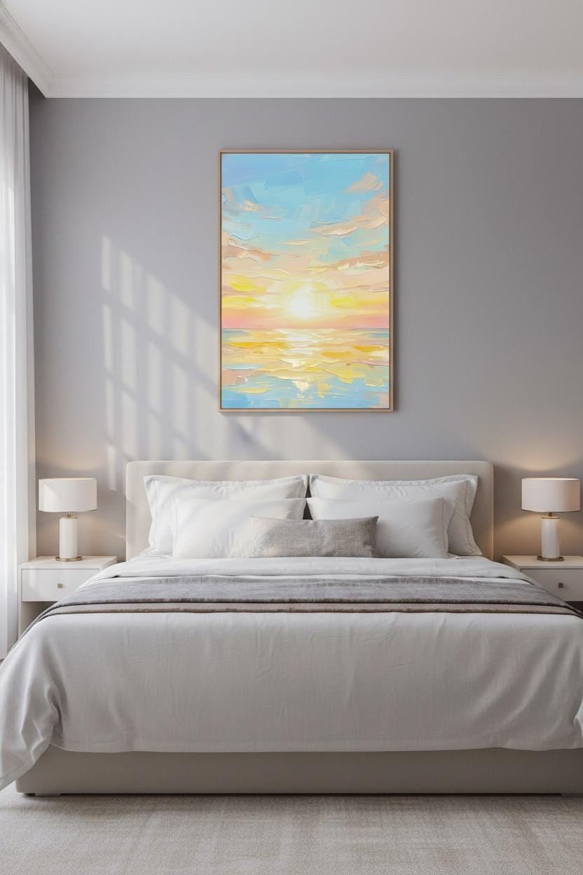 Sunset Sky Art Print - Vibrant Fiery Cloudscape for Modern Landscape Decor