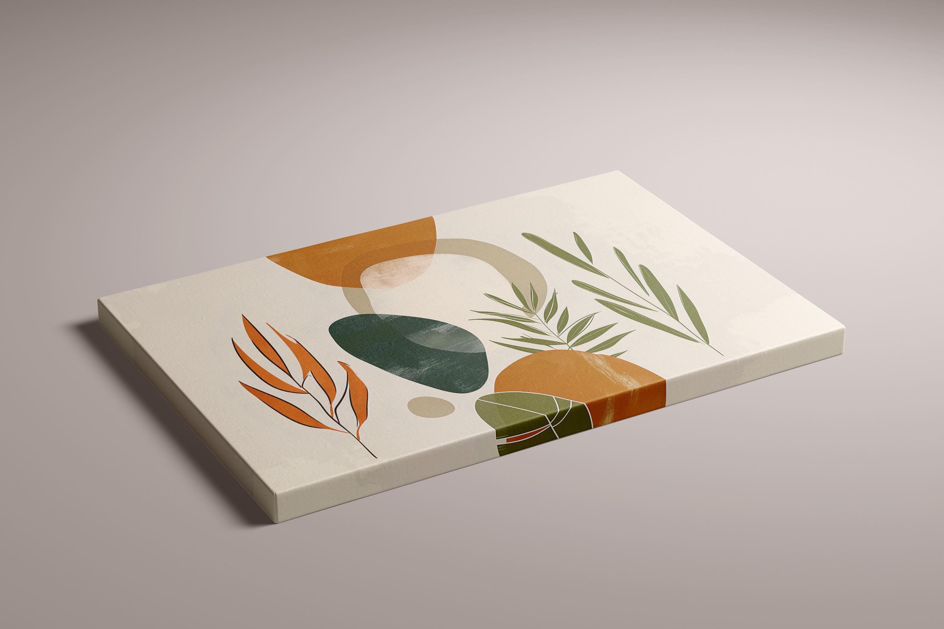 Tropical Rhythms: Mid-Century Modern Abstract Leaf Art | Boho Chic Wall Decor
