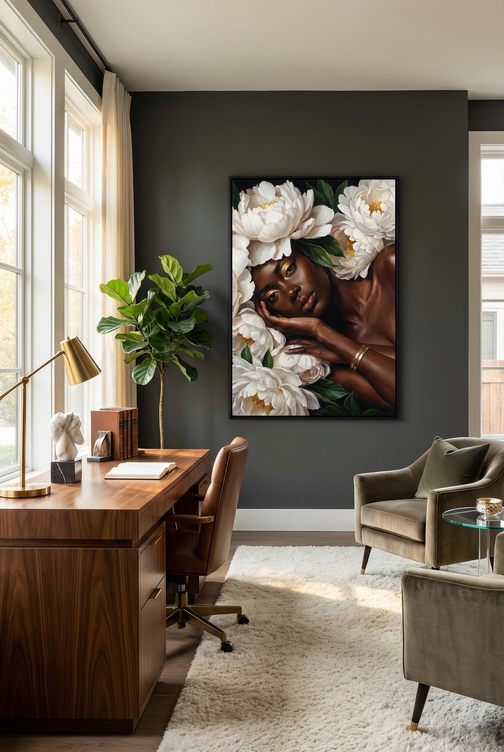Art Print: Women and Flowers - Vibrant Home Wall Decor