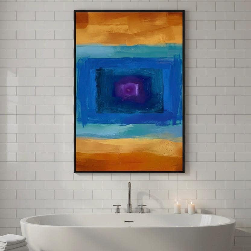 Minimalist Pastel Print | Scandinavian Wall Art - Soft Color Block Design