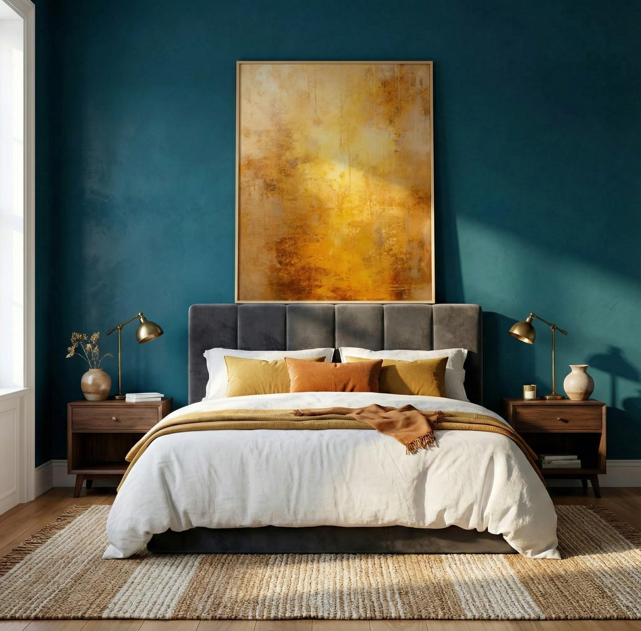 Abstract Wall Art: Gold and Yellow Sunlight - Modern Farmhouse Style