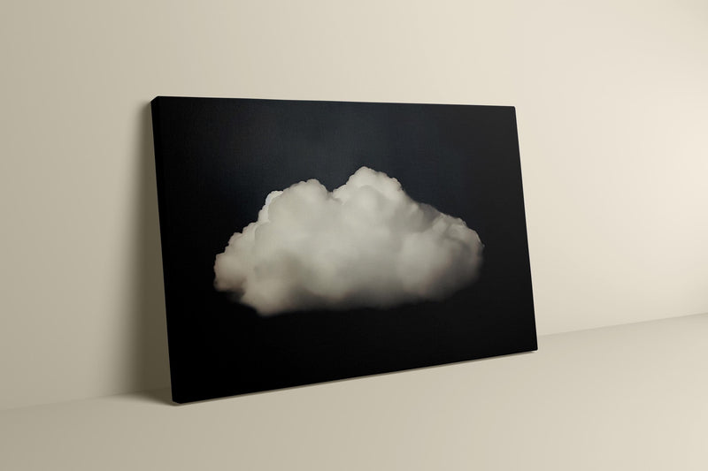 Vintage Moody Cloud Art | Framed Minimalist Wall Art - Contemplative Decor Print — Digital Download