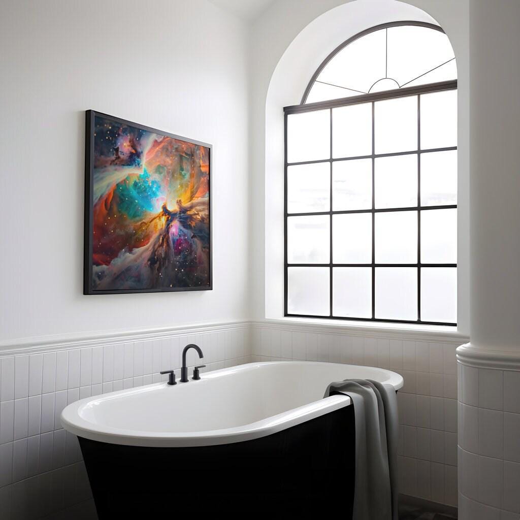 Cosmic Nebula Canvas Art: Vibrant & Ethereal Space Landscape | Modern Wall Decor