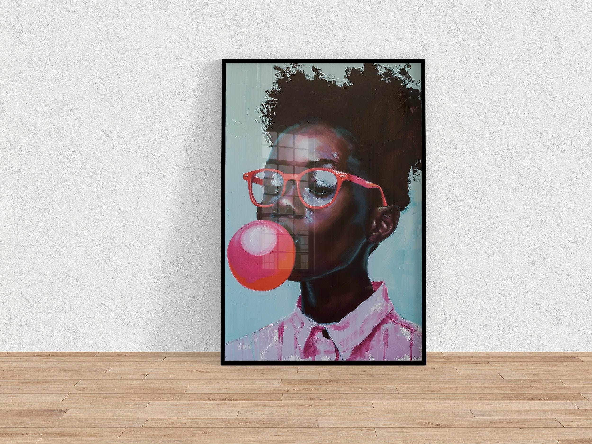 Bold Identity Print: Confident Girl with Glasses (Canvas or Matte Paper)