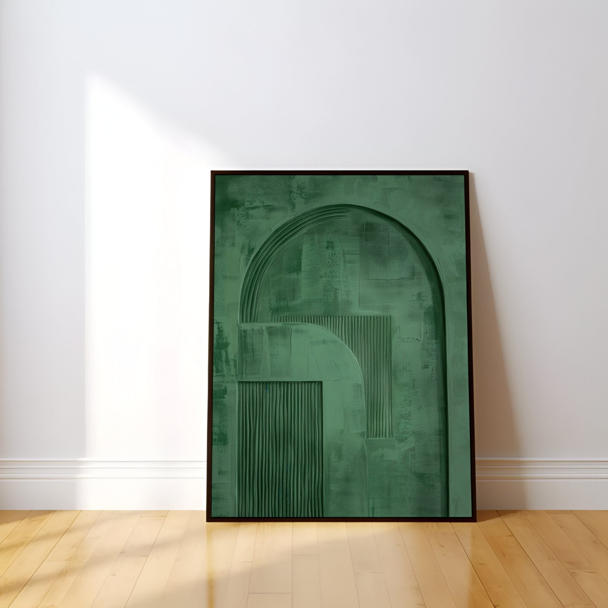 Green Abstract Canvas Print: Minimalist Arch Art - Modern Farmhouse