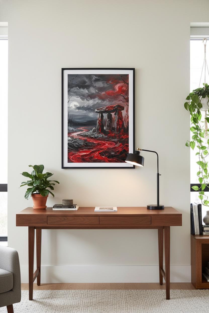 Gothic Castle Art - Moody Gothic Print Featuring Dark Architecture and Castle Ruins