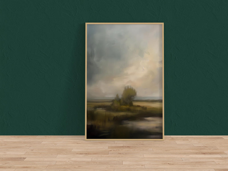 Vintage Moody Landscape | Rustic Countryside Wall Art - Limited Edition Canvas Print