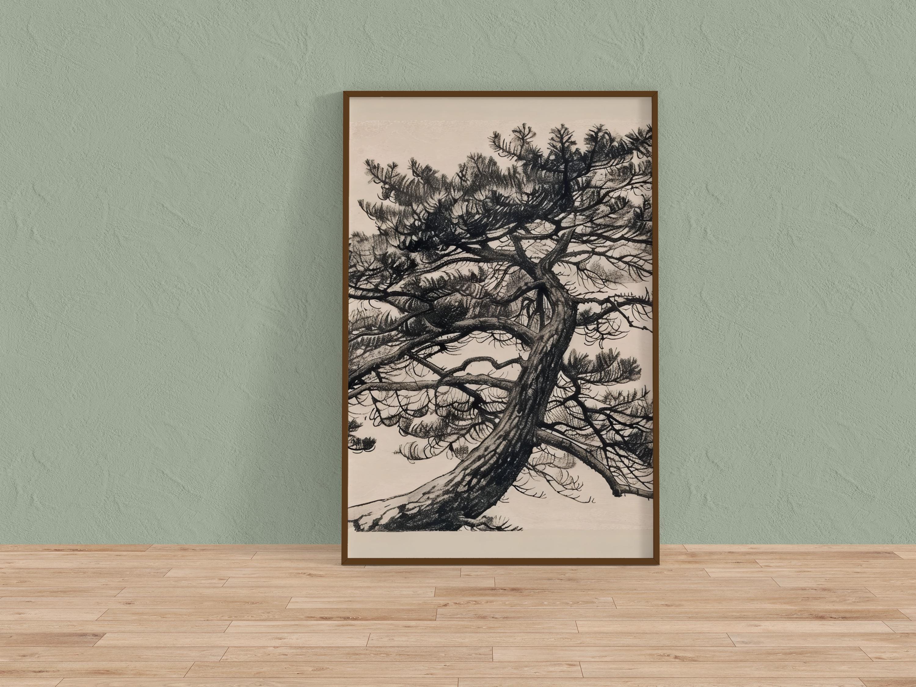 The Geisha's Gaze: Elegant Japanese Woman Portrait | Traditional Floral Art Decor